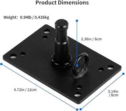 Selens 2.36 inch Baby Pin Plate Wall Ceiling Mount, Mini Lighting Wall Holder with 5/8 Stud for Photo Studio Light Stand Flash Accessories