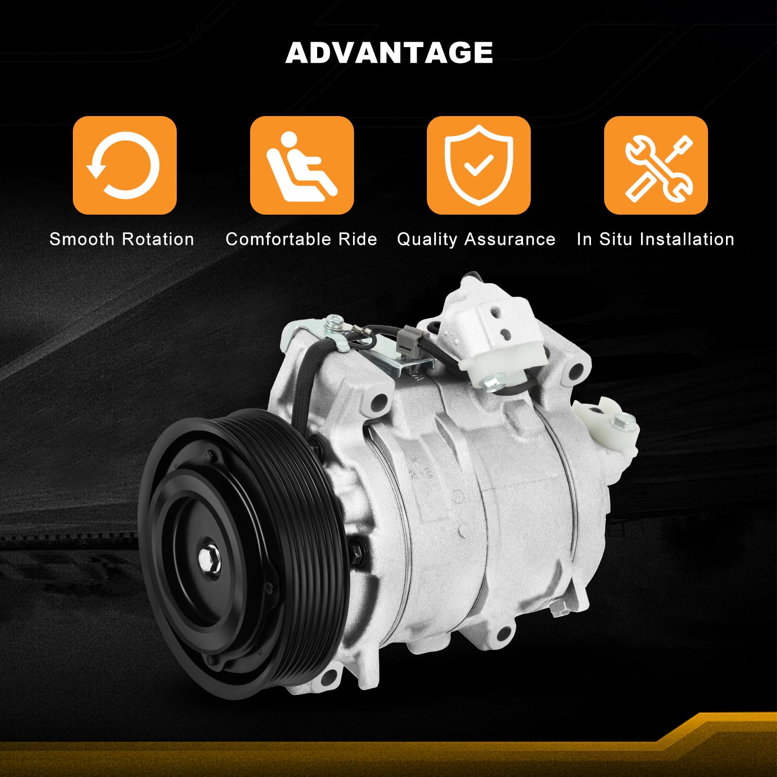 AC Compressor &amp; A/C Kit For Honda Accord 2.4L 4-Cyl 2013 2014 2015 2016 2017 - Includes Drier, Expansion, Oil &amp; O-Rings! - BuyAutoParts