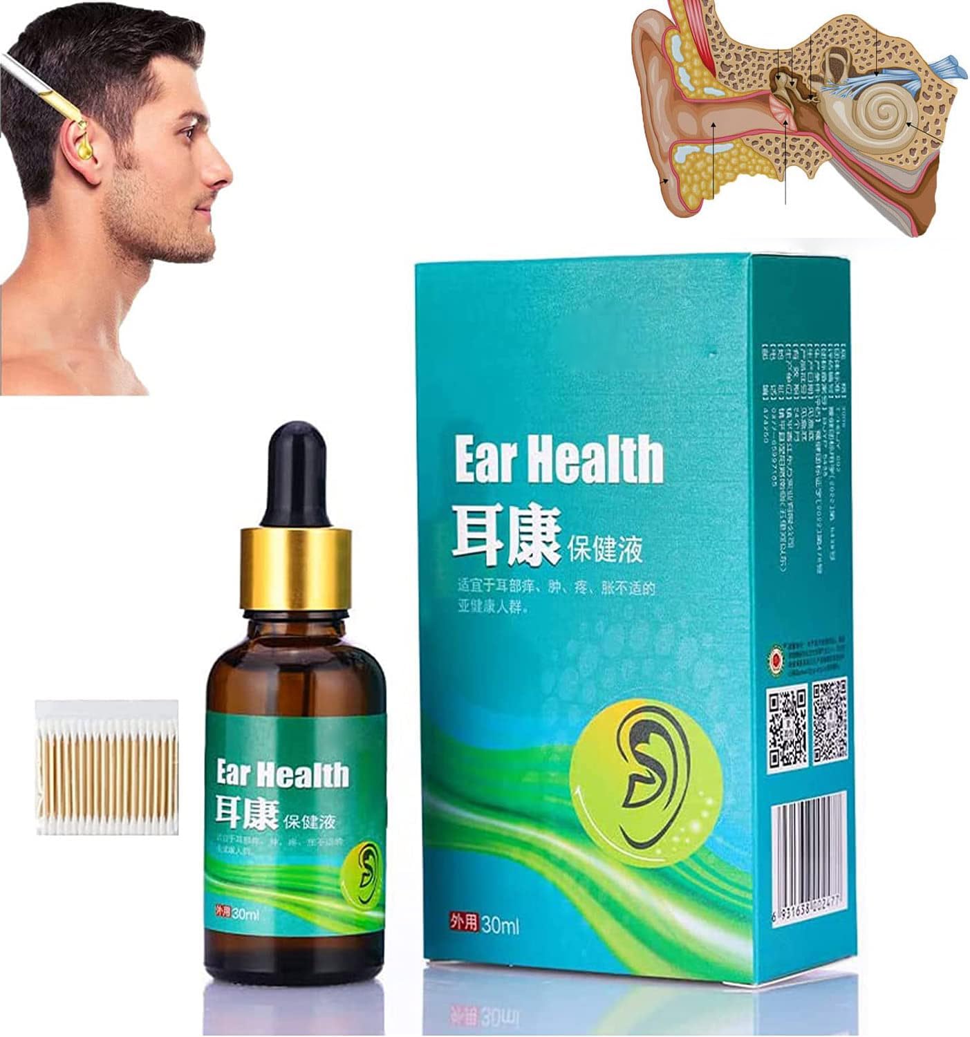 PureHear Organic Ear Support Elixir, Natural Products Organic Ear Oil