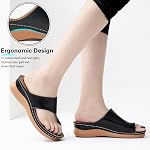 Wedges Shoes for Women Sandals Comfortable Orthopedic Sandals Women Flip Flops Dressy Summer Walking Wedge Shoes