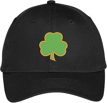 Trendy Apparel Shop Irish Shamrock Clover Embroidered Baseball Cap