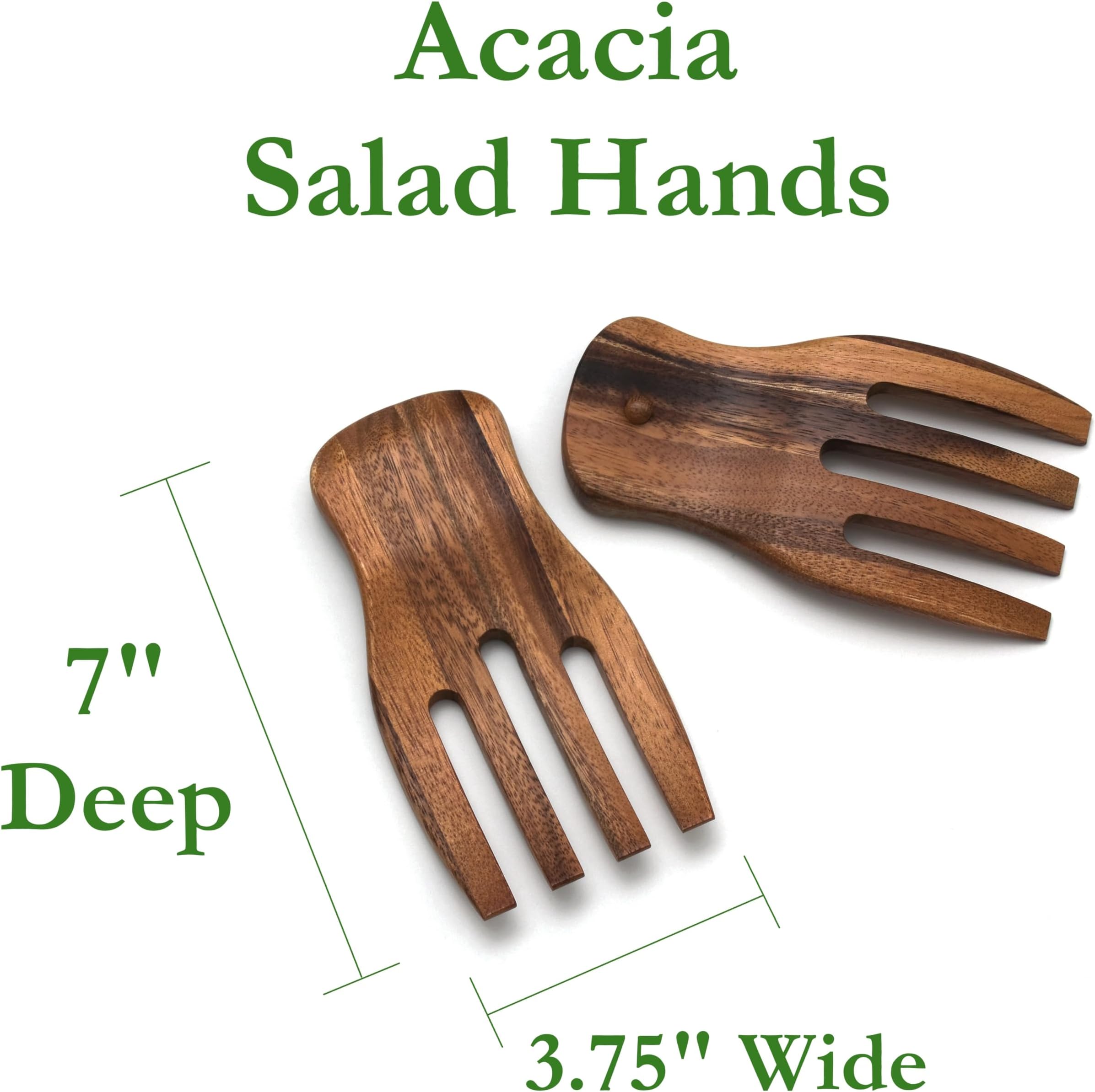 Lipper International 1102 Salad Hands, Acacia