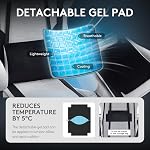 Gaming Chair Breathable Fabric,Computer Office Chair with Footrest,Massage Lumbar Support and Gel Pad,Ergonomic Reclining Adjustable Gamer Chair with Headrest and Spring Cushion Grey Black | Breathable Fabric,Gel Pad,Ergonomic,Spring Cushion,High Bac