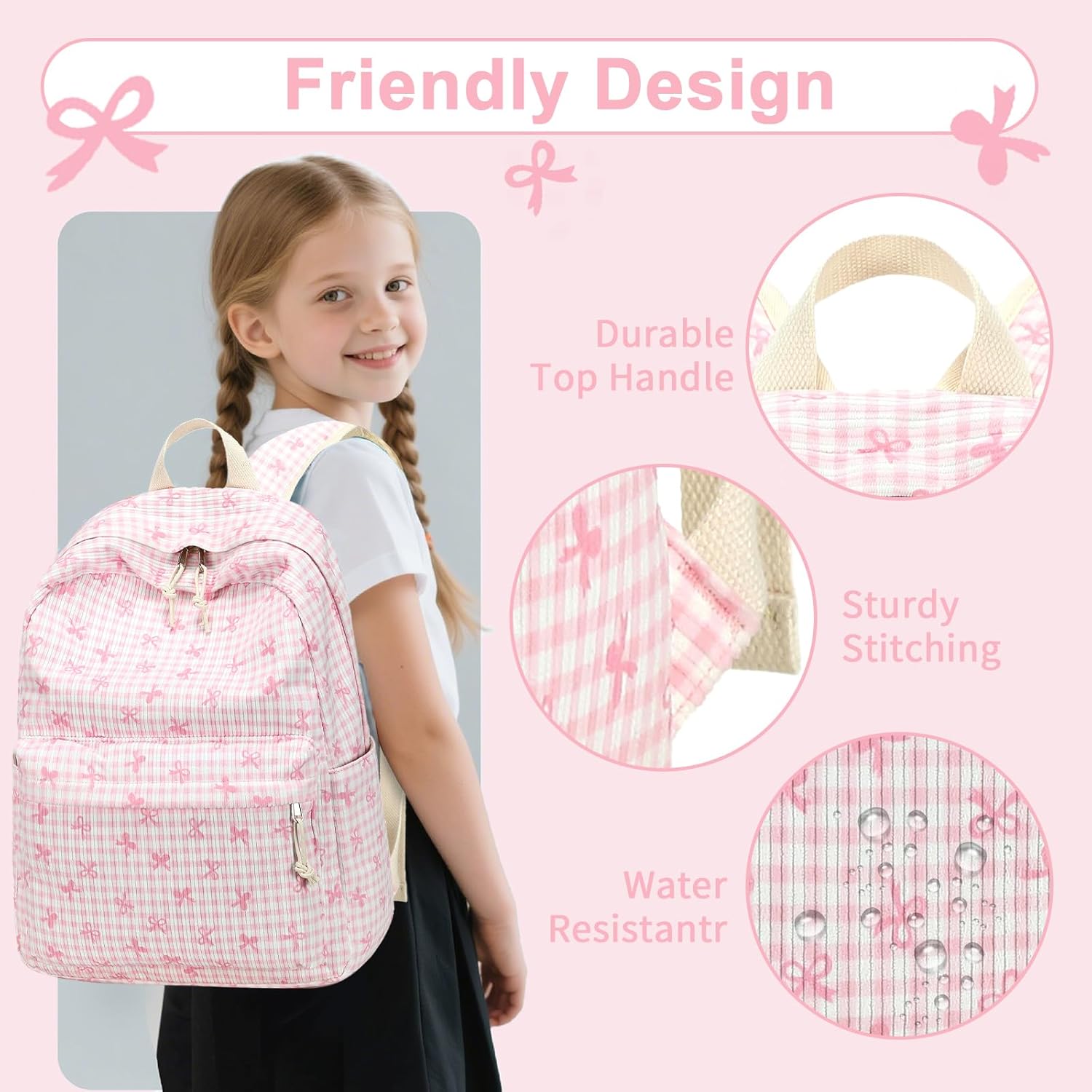 CAMTOP Preschool Backpack for Kids Girls Backpack Kindergarten School Bookbags for Toddler Travel