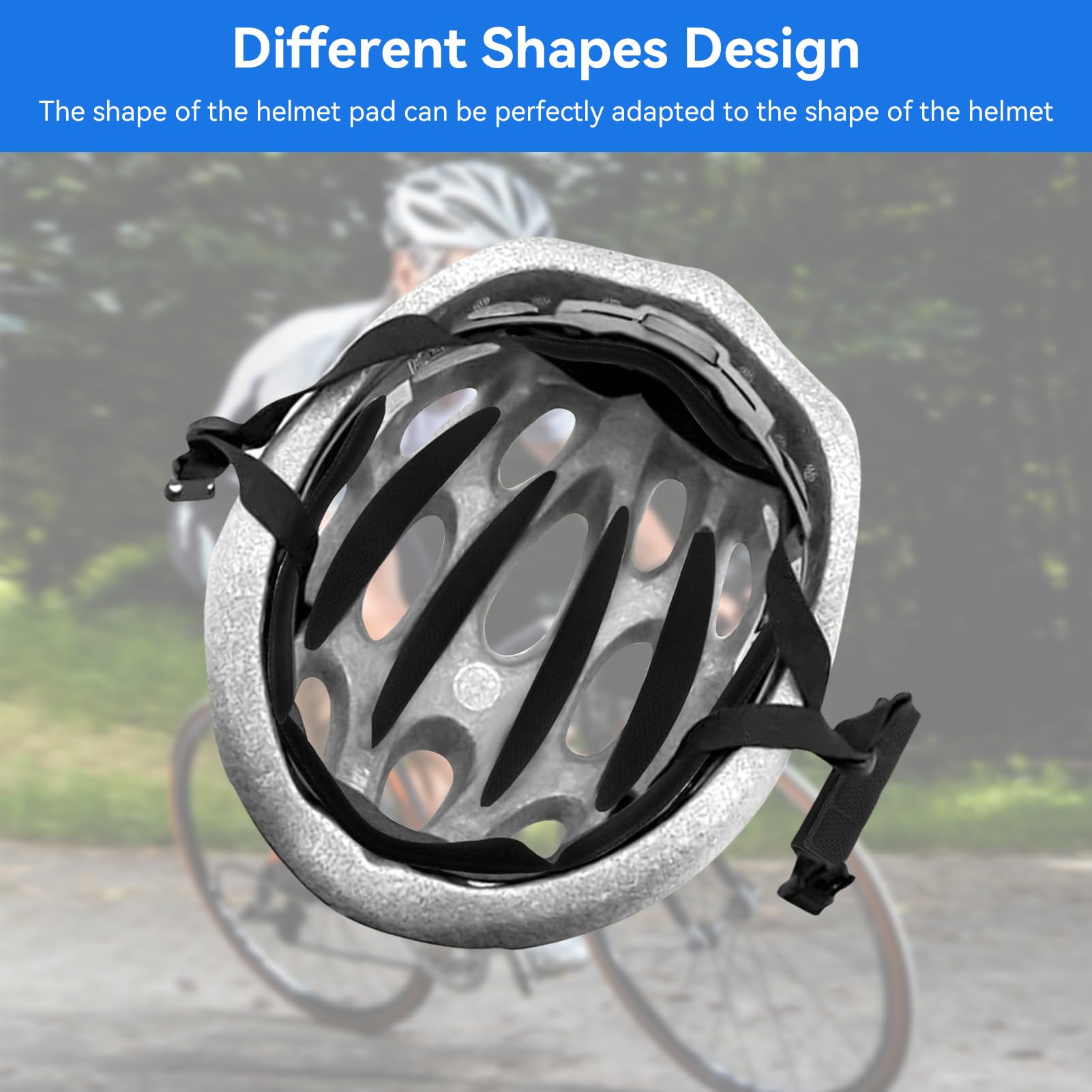 Jwthee 2 Set Helmpolster, Helmpolsting -Kit Universal Helm Pads Bike Helm Ersatzpolsterpolsterhelm Auskleidung Fahrradhelm Ersatzpolster für Radsportmotorrad Auto & Motorrad