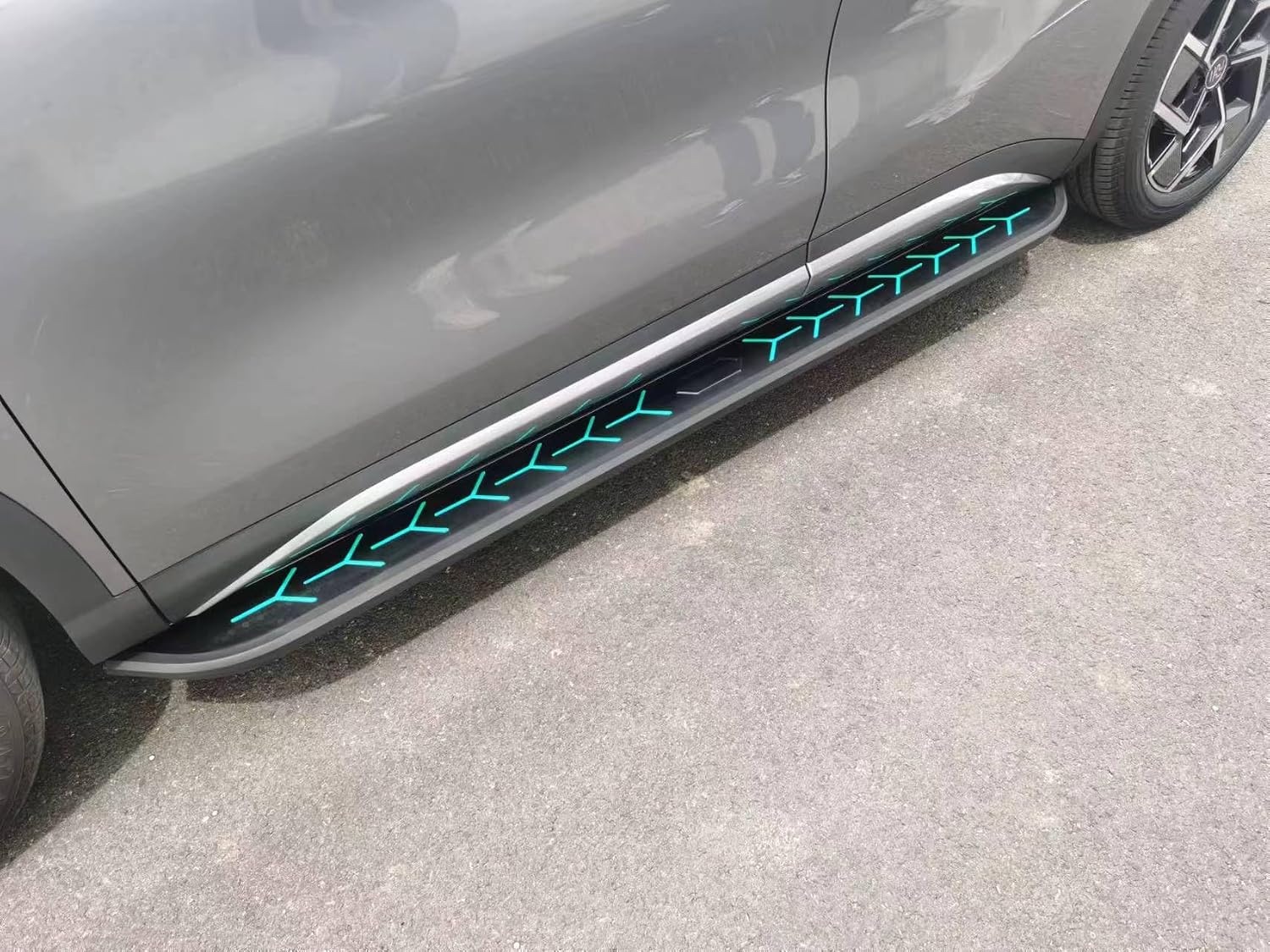 2 pcs fit for Land Rover Range Rover Sport L461 2023-2025 Running Board Side Step Nerfbar Aluminium Black Blue (with Brackets)