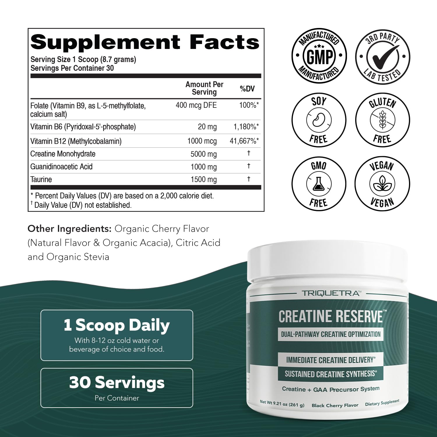 Creatine Reserve™ - Creatine Monohydrate Powder + GAA, Black Cherry Flavor — Amazon image 8