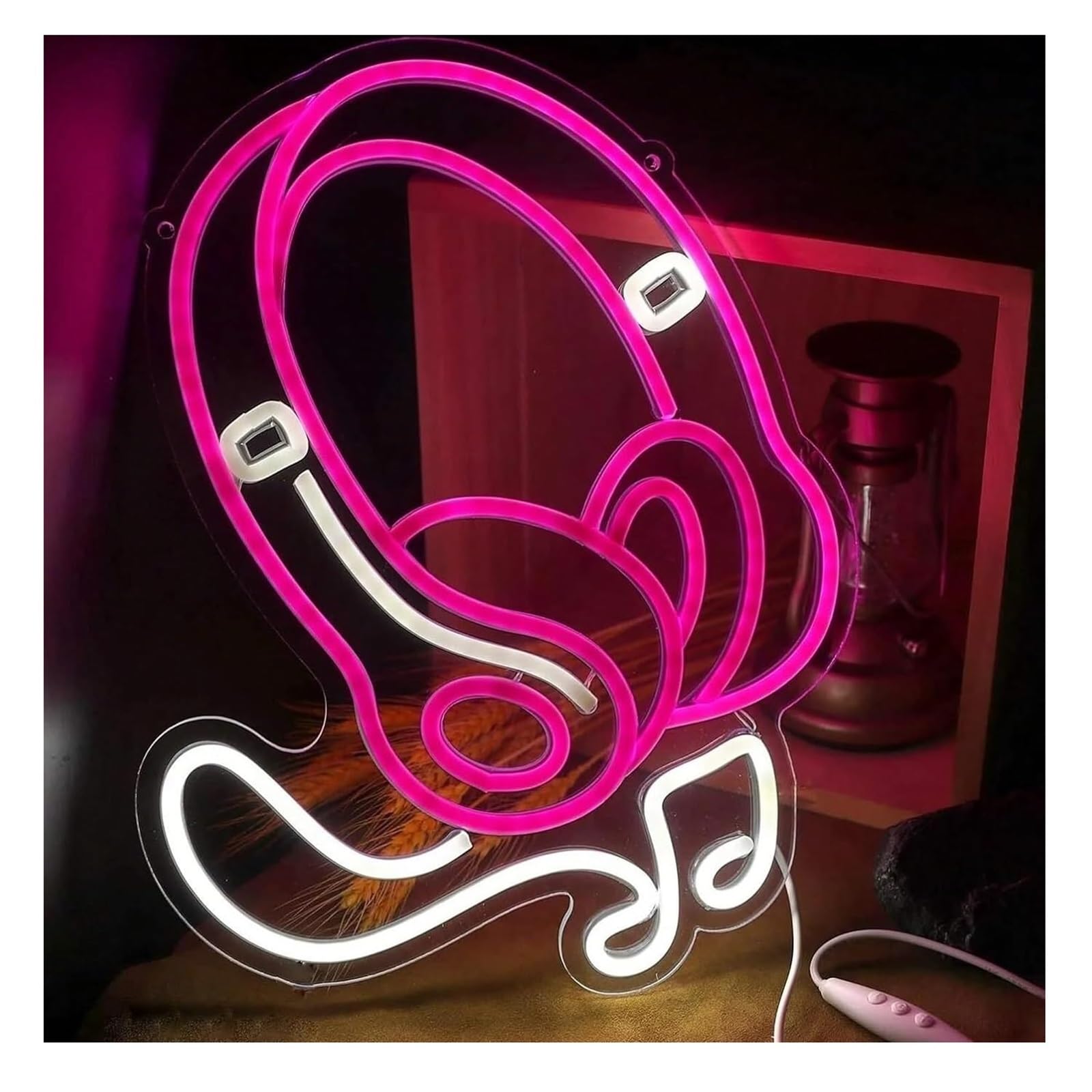 Zynther Neon lamp for neon Sign Music Studio for, Headphone Sign Wall Decoration Game