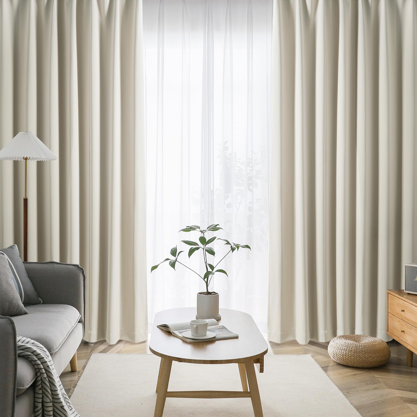 1級遮光 断念 保温 防音 カーテン 4枚組 (両開き2枚×2) ダークグレー 1級遮光 断念 保温 防音 カーテン 4枚組 (両開き2枚×2) ダークグレー