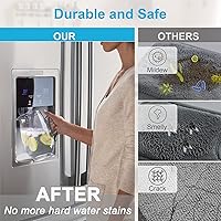 Vista 6 de Refrigerator Drip Tray 2 Pack: Refrigerator Drip Catcher for Fridge Water Dispenser, GE, Samsung Fridge Accessories (Gray, Rectangular)