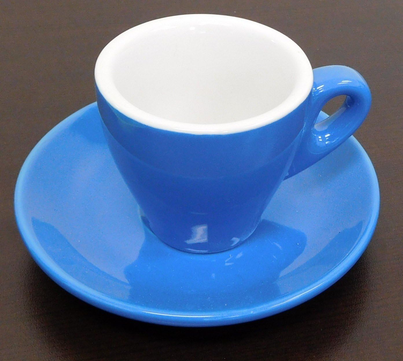 Stoneware Espresso Cup & Saucer, Blue