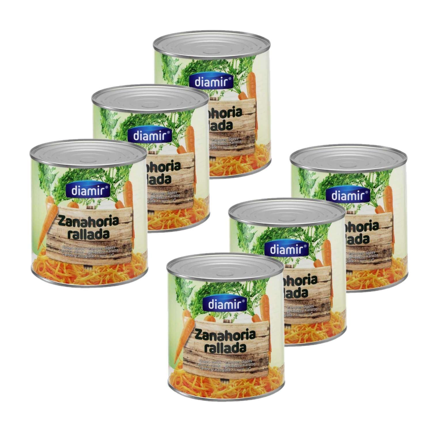 Karotten gerieben – Dose 2,5 kg, 6 Stück Lebensmittel & Getränke