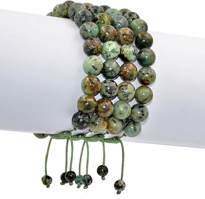 AD Beads Natural 10mm Gemstone Bracelets Healing Power Crystal Macrame Adjustable 7-9 Inch