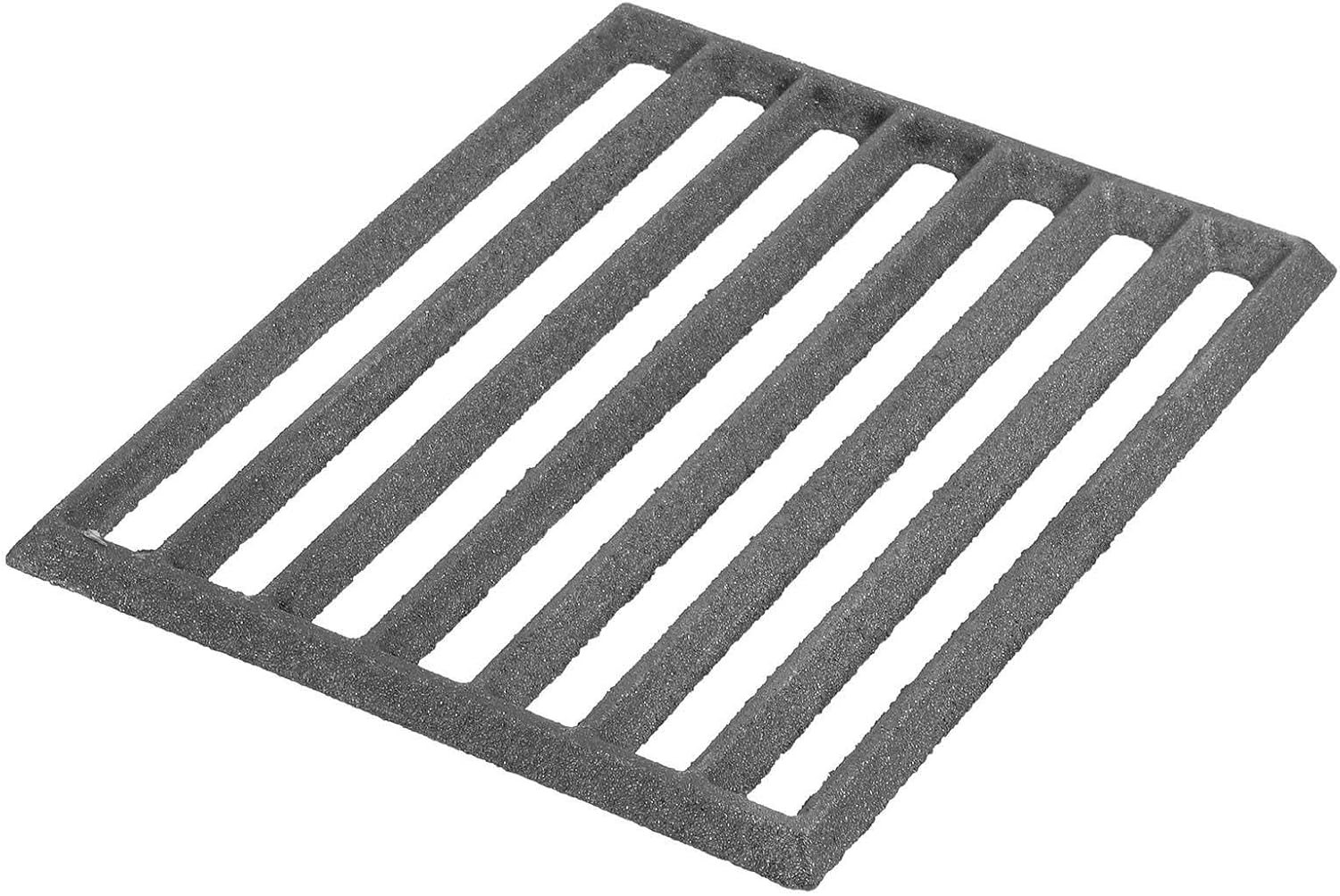Kichvoe Iron Fireplace Grate for Logs and Smokeless Solid Fuel, Silver