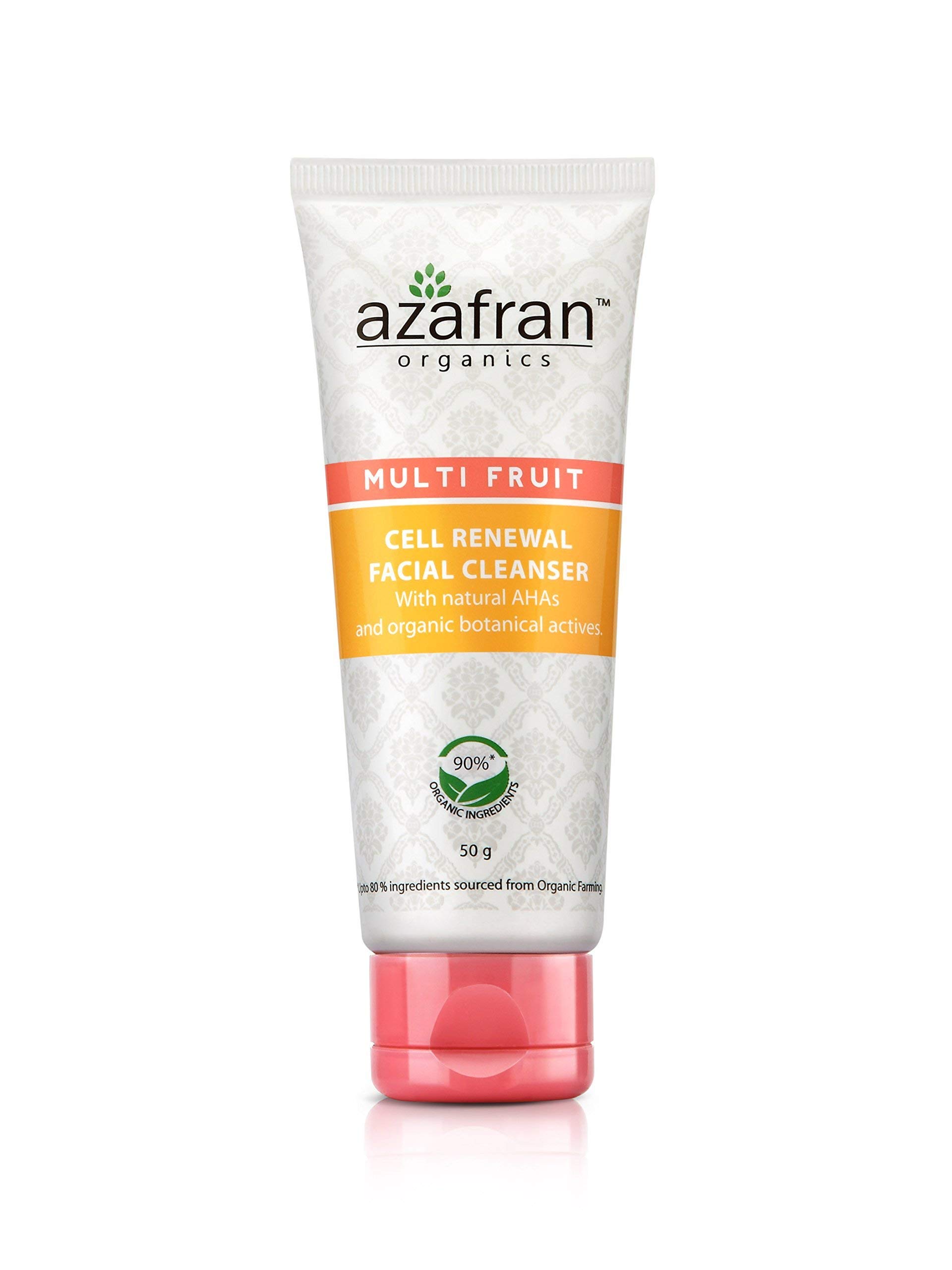 Azafran Organics Multi Fruit Cell Renewal Facial Cleanser, 50G