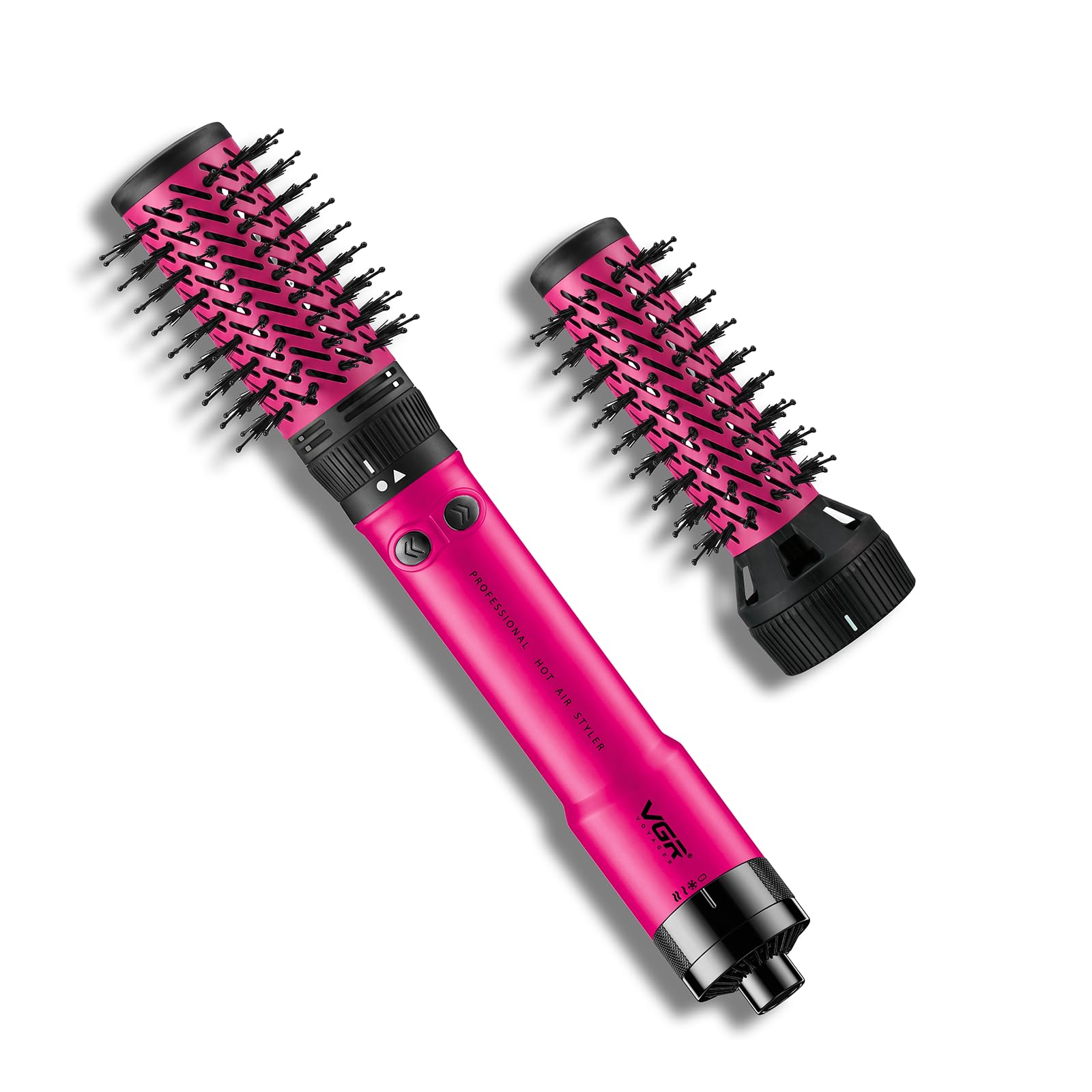VGR 480 Rundbürste Profi 2 in 1 Föhnbürste Mit 32mm 50mm Für Salon, Rot | Rundbürstenföhn Mit Automatische Drehung, Rundbürste Elektrisch Mit 1200W Leistung, Rundföhnbürste Mit 360° Drehbarem