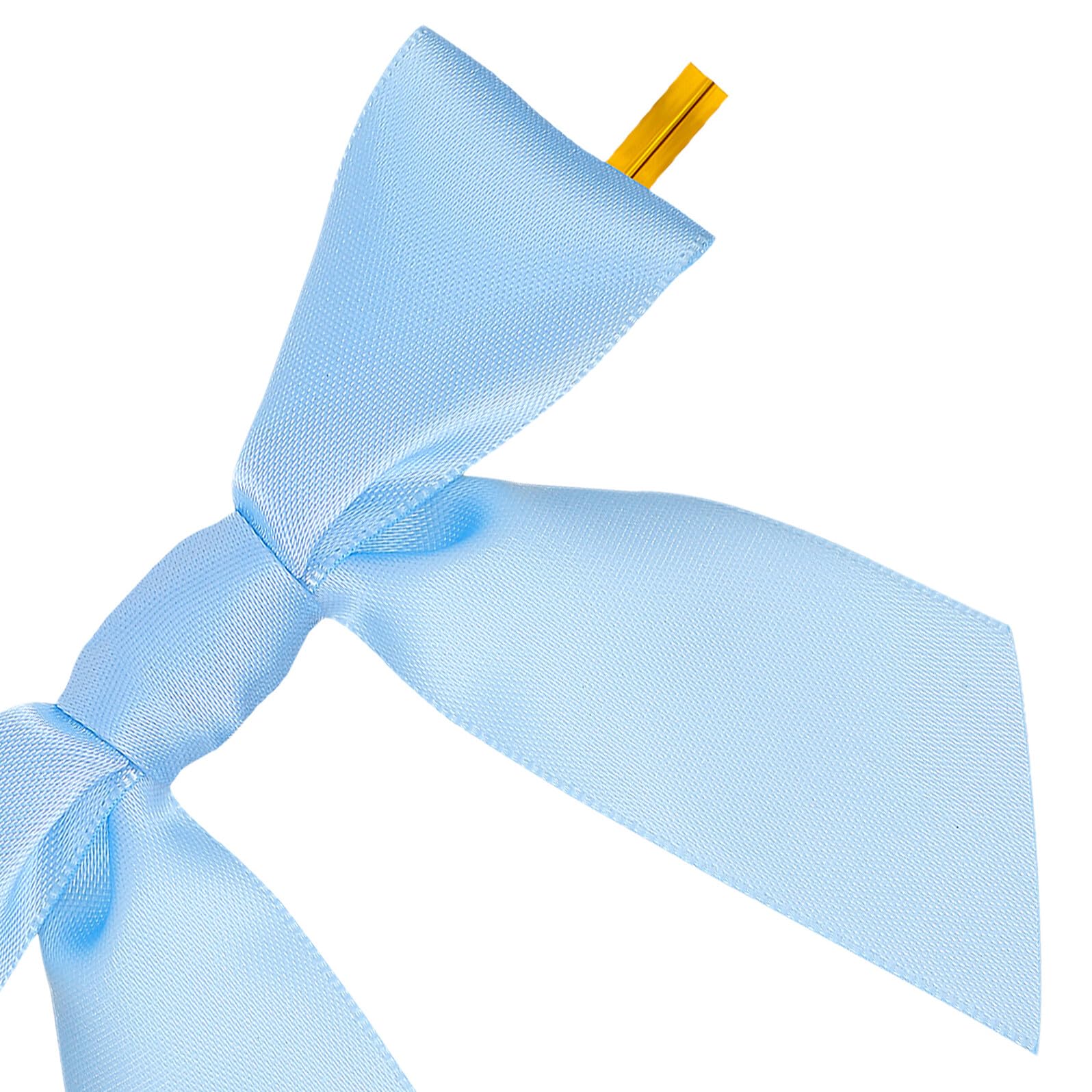 Holibanna 100 Fiocchi Nastro Pre-Annodati Azzurri per Sacchetti Regalo Decorazioni Fai da Te e Bomboniere Confezione All’Ingrosso per Feste Compleanni e Imballaggi Veloci