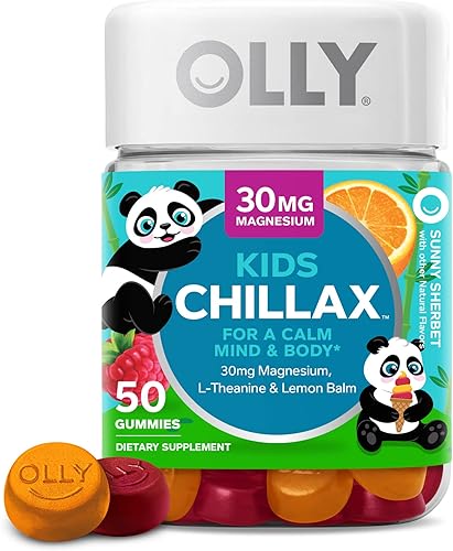 Miniatura 5 de SmartyPants Gomitas multivitamínicas para niños, sin azúcar Omega 3 (ALA) y OLLY Kids Chillax, gomitas de magnesio más L-teanina, bálsamo de limón,