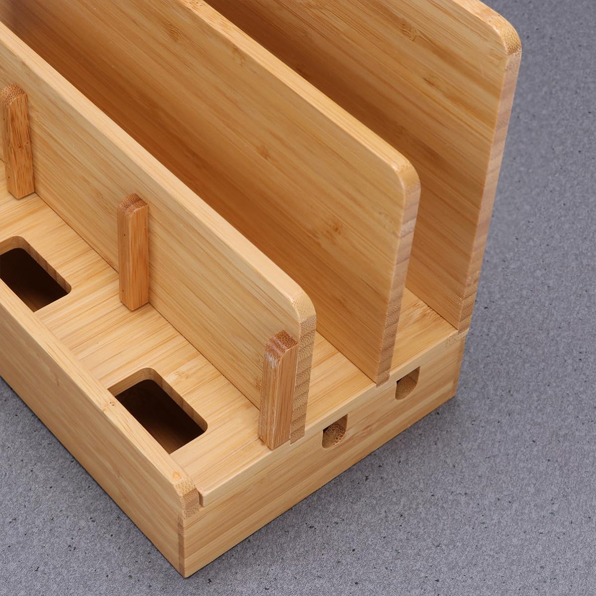 Abaodam Stazione Ricarica in Bambù per Cellulari e Tablet, Organizer