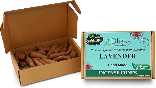 Miniatura 48 de Bless International Cedro 100% natural - Conos de incienso hechos a mano, sumergidos a mano, orgánicos, sin productos químicos para purificación