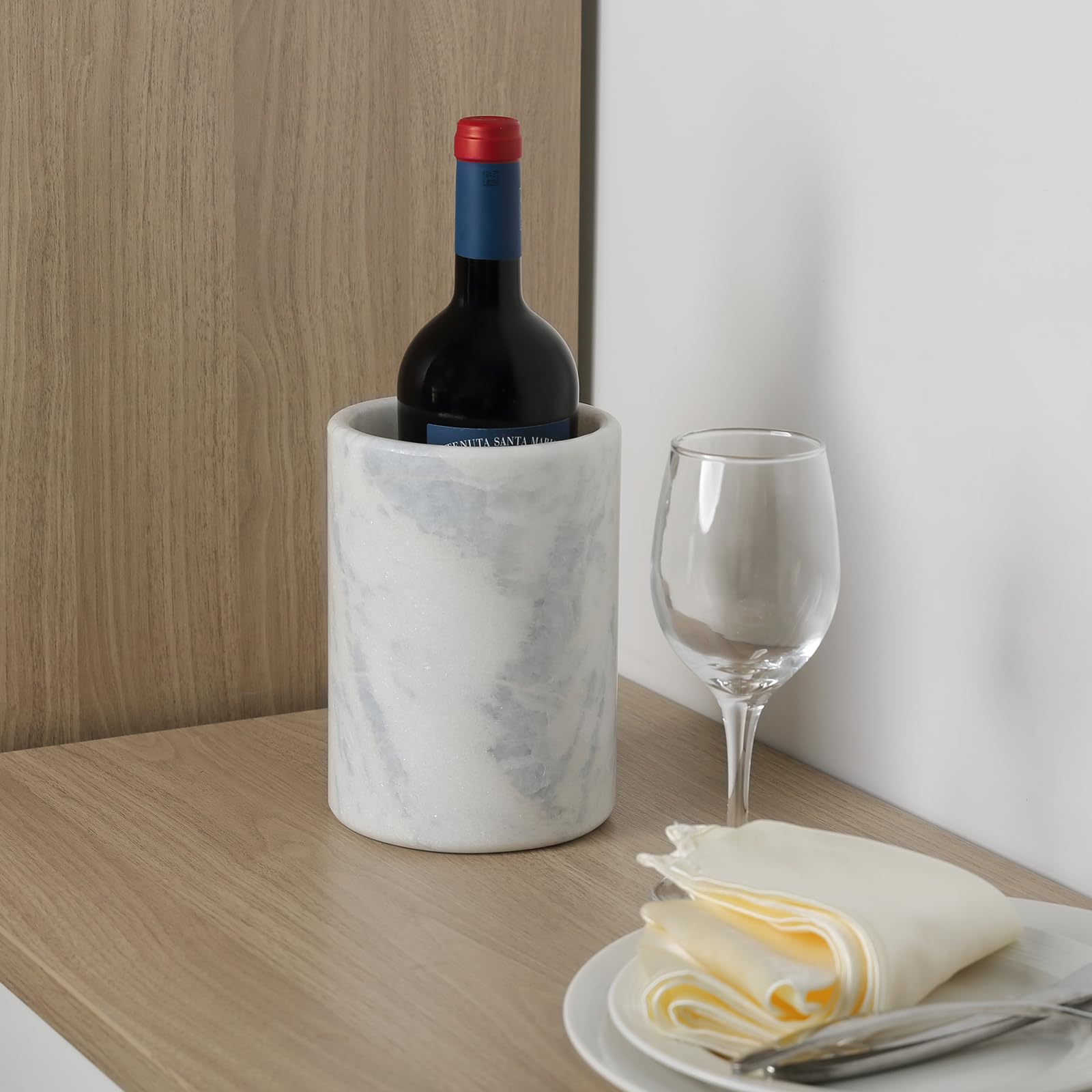 Marble Wine Chiller - Elegant Wine Cooler & Lamp Shade -8