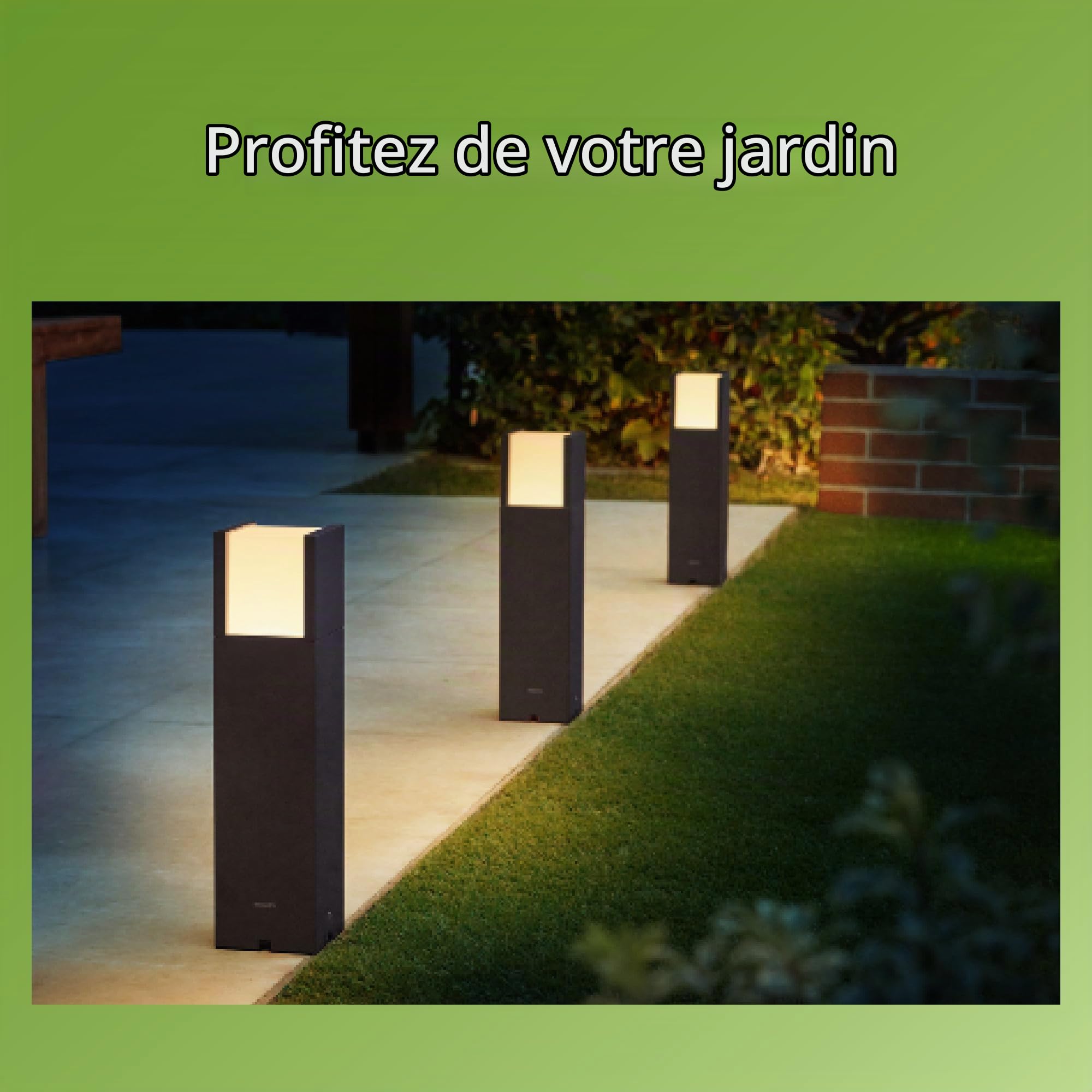 Philips borne extérieure LED basse tension Garden Link, 24W, IP44, éclairage blanc chaud 2700K, anthracite