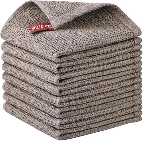 Nialnant Toalla de cocina 100% algodón con tejido de gofre, paños de cocina para lavar platos, suaves y absorbentes, de secado rápido, trapos de