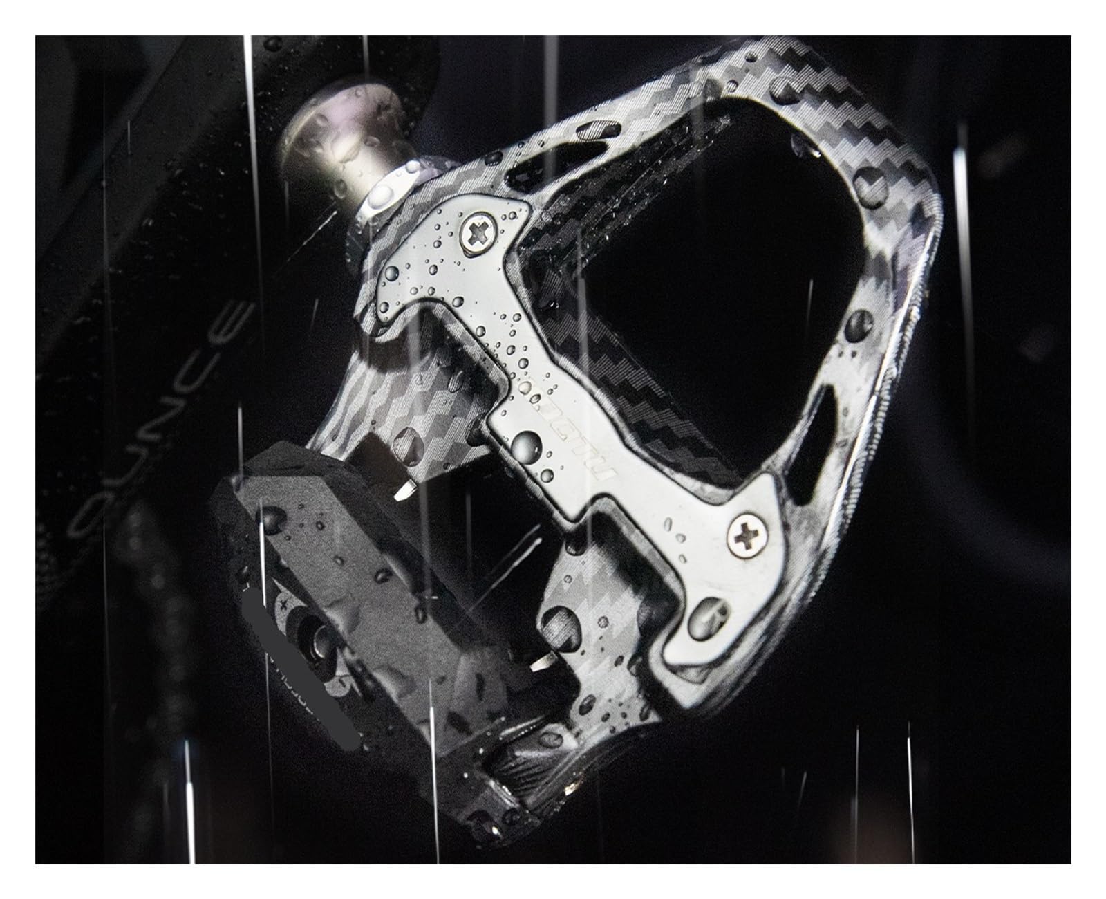 Pedales automáticos con calas y patrón de Fibra Carbono for Bicicleta Carretera, compatibles Sistemas Shimano SPD SL/KEO