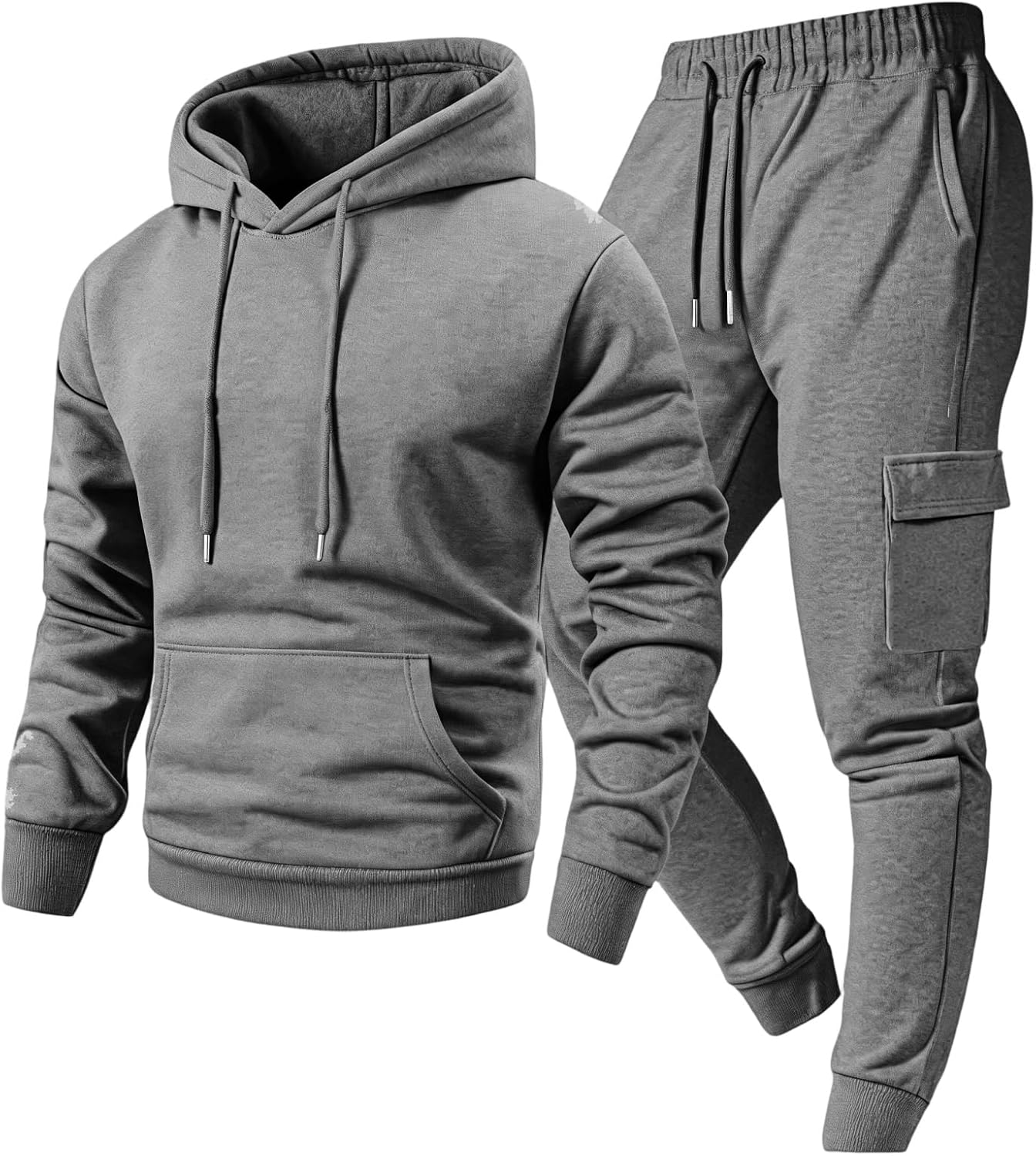 Mens Jogger Sets 2 Piece Outfits Hoodies and Sweatpants for Men Winter Long Sleeve Tracksuit Jogger Sweatpants