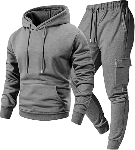 Vividcrate Pullover Sweat Suit for Men 2 Piece Set Comfortable Long Sleeve Hoodi