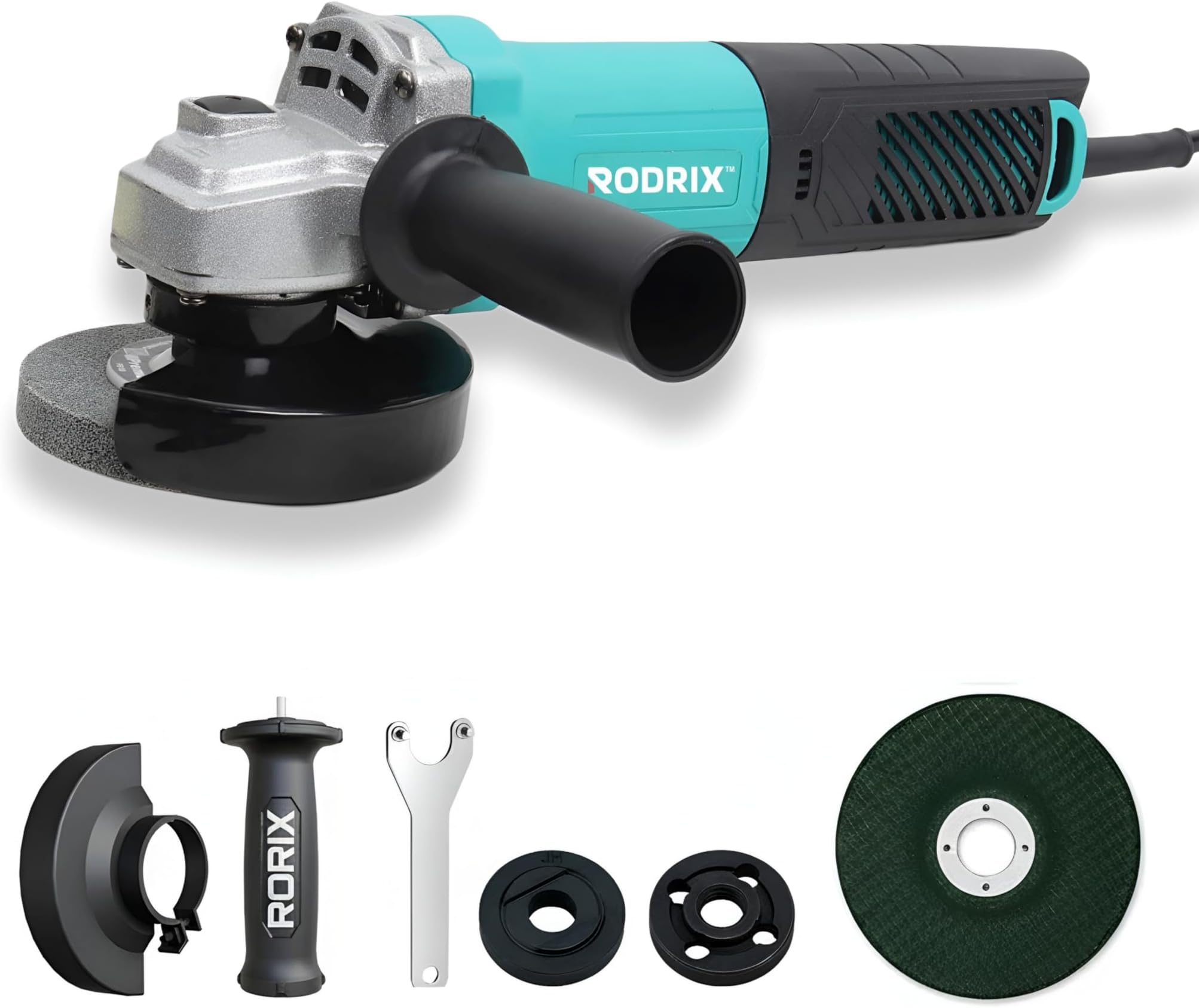 RD1100 Heavy Duty Angle Grinder | 1100W High Performance Copper Motor | 100mm Disc | 11000 RPM | Cutting, Grinding & Polishing Machine | Ergonomic Grip with Safety Guard