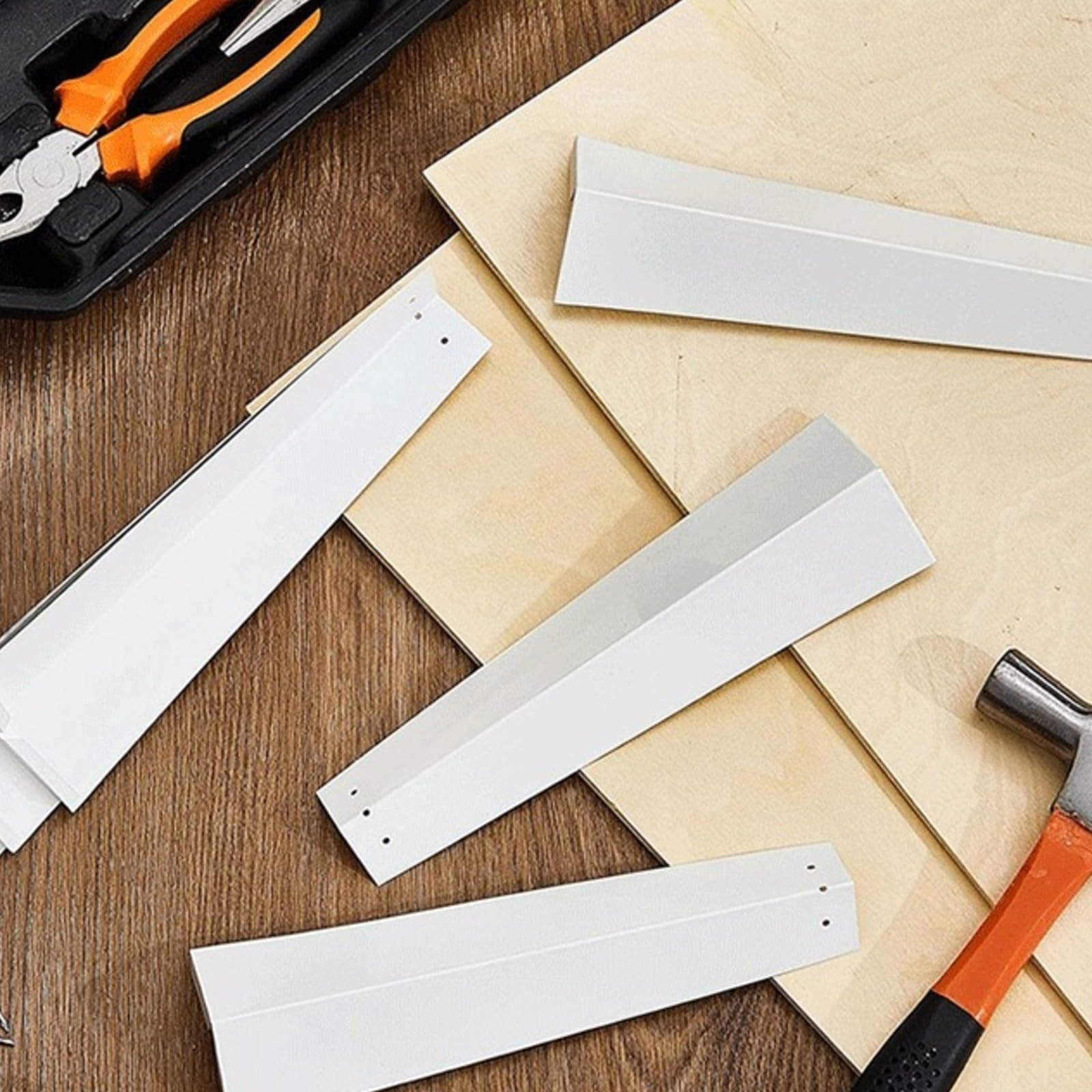 Qianly 8 Piè Cvre-Angle Bardage Extérieur en Aluminium Facile à Italler Cornière Bardage en Aluminium Pratique pr Travaux Extérieurs