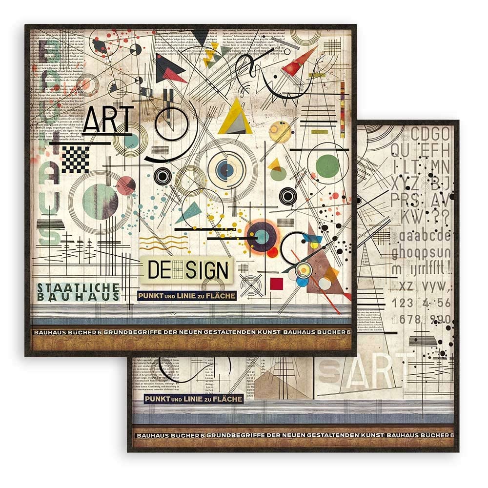 Stamperia International Stamperia-Mini Scrapbooking Pad-Bauhaus, Multicoloured, 8 x 8 inches - Image 4