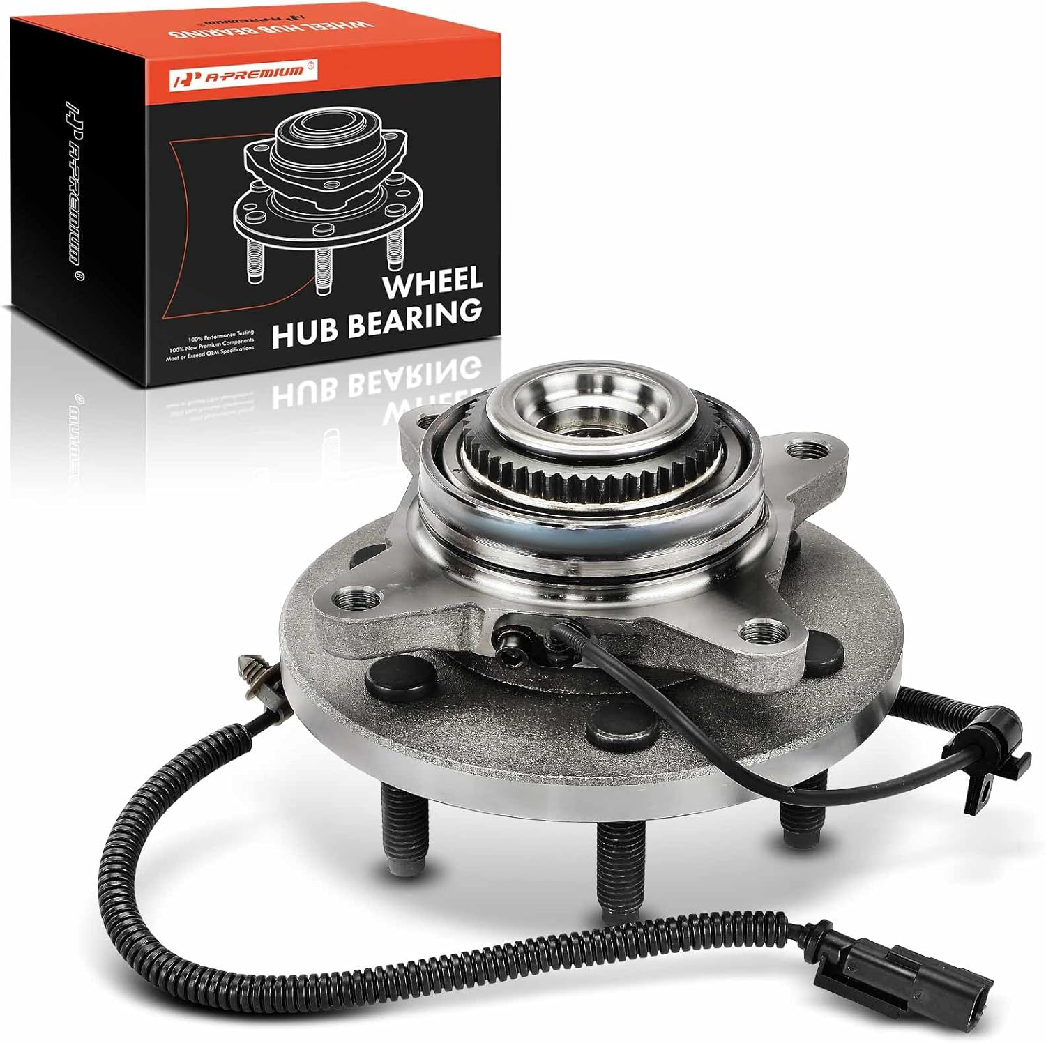 A-Premium Front Wheel Bearing and Hub Assembly with ABS & 6-Lug Compatible with Ford F-150 F150 2011-2014, Expedition 2014 & Lincoln Navigator 2011-2014, 4WD Only