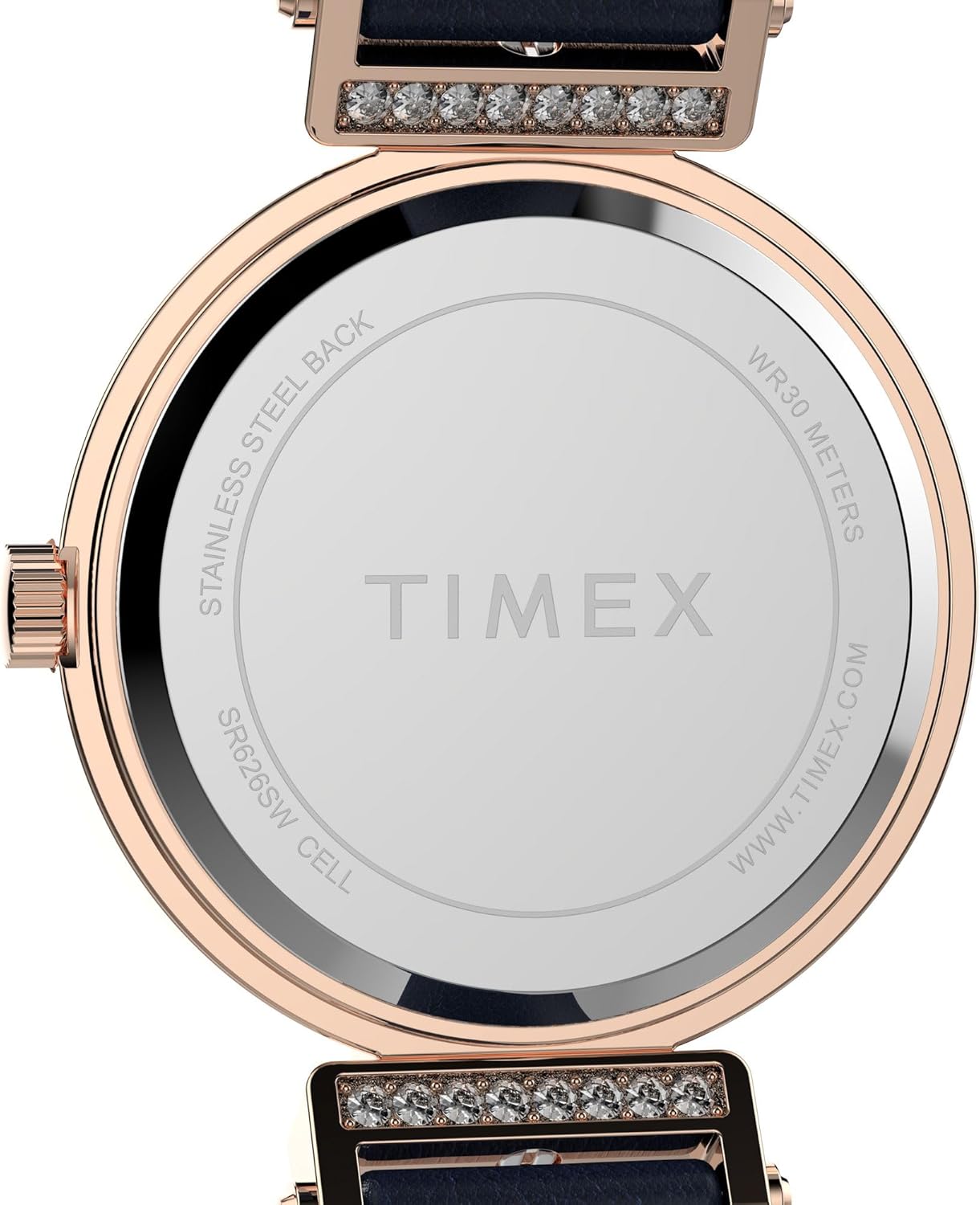 Timex Women's Main Street 31mm Watch - Pink Strap Silver Dial Rose Gold-Tone Case - Image 4
