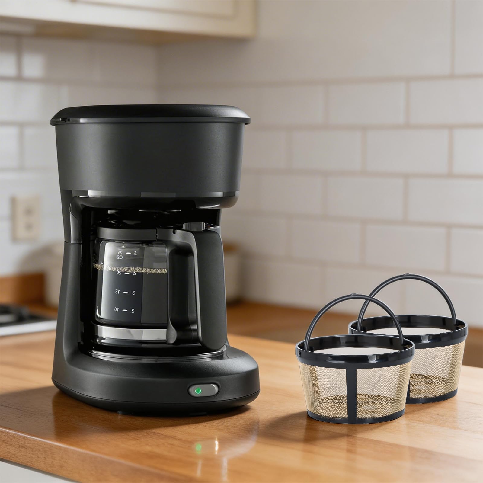 Wiederverwendbarer Kaffeefilter für 5 Tassen, kompatibel mit Mr Coffee Maker, passend für Mr Coffee 4 Tassen-Filter, permanenter Kaffeefilterkorb für Black and Decker und die meisten
