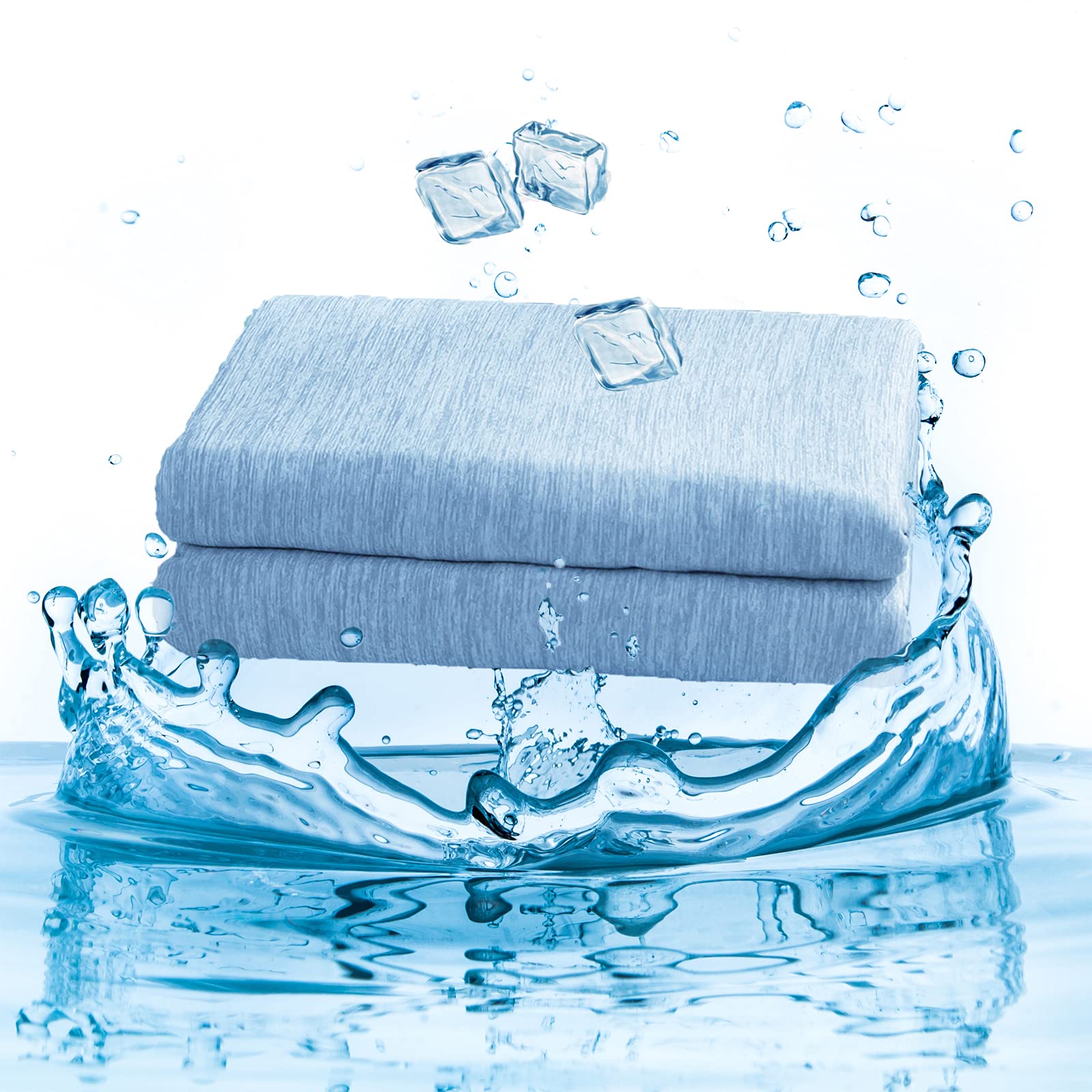 BEDCHOICE Cooling Blanket Throw Cooling Blankets for hot Sleepers Summer Blanket to Keep Adults, Children Cool, Throws for Bed, Sofa and Travel Blue, Throw(50"×60")