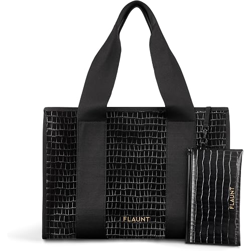 FLAUNT Everyday Tote Bag with Phone Pouch for Women - Lightweight, Airline Approved, Easy To Carry, Foldable & Washable