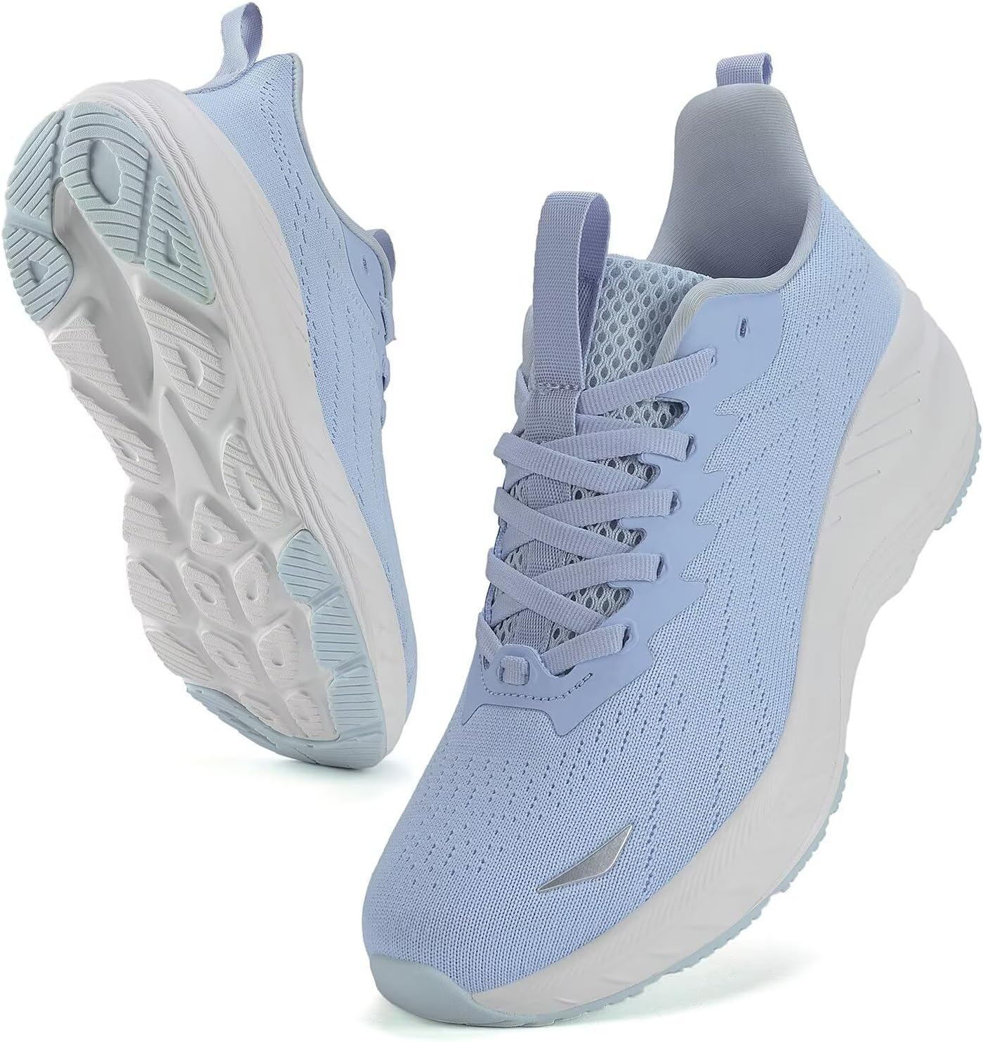 Women's Slip On Walking Shoes - Breathable Cushion Running Tennis Shoes with Arch Support Insole, Non Slip Sole for Nursing Workout Gym Athletic Fashion Sneakers 6-12