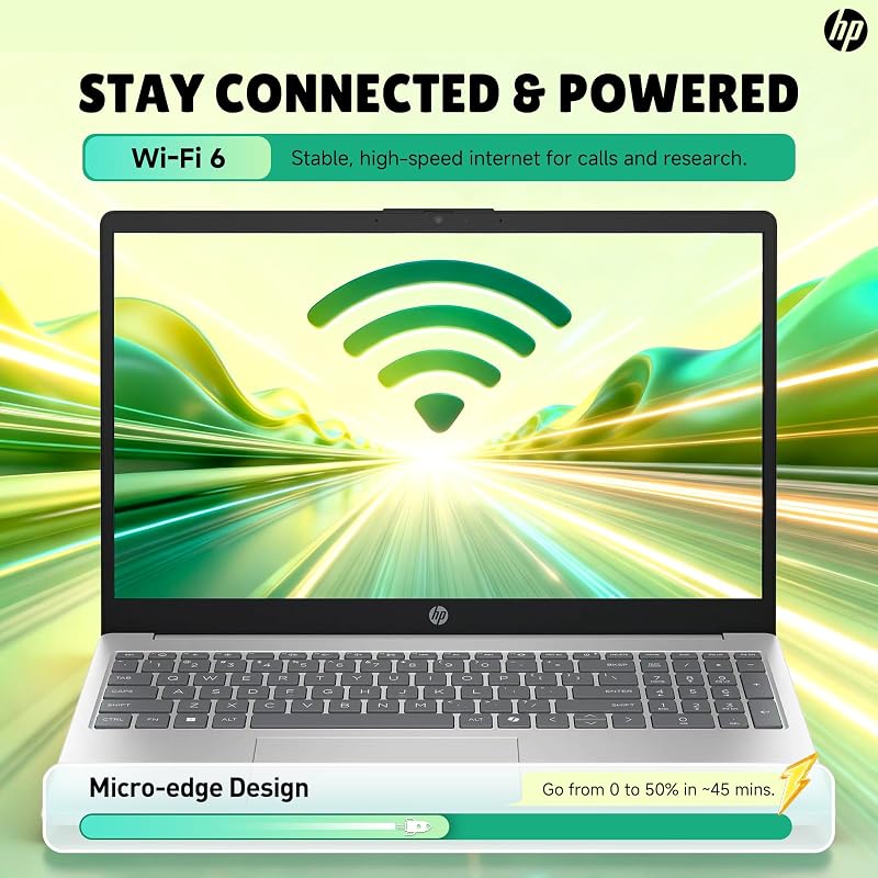 HP 15.6 Touchscreen Laptop for Student & Business, Intel Core i3-1315U (Up to 4.5GHz), 20GB RAM, 512GB SSD, Copilot AI, Wi-Fi 6, HD Camera, Windows 11 Pro, Natural Silver, w/RECOLX AI Voice Recorder image 6