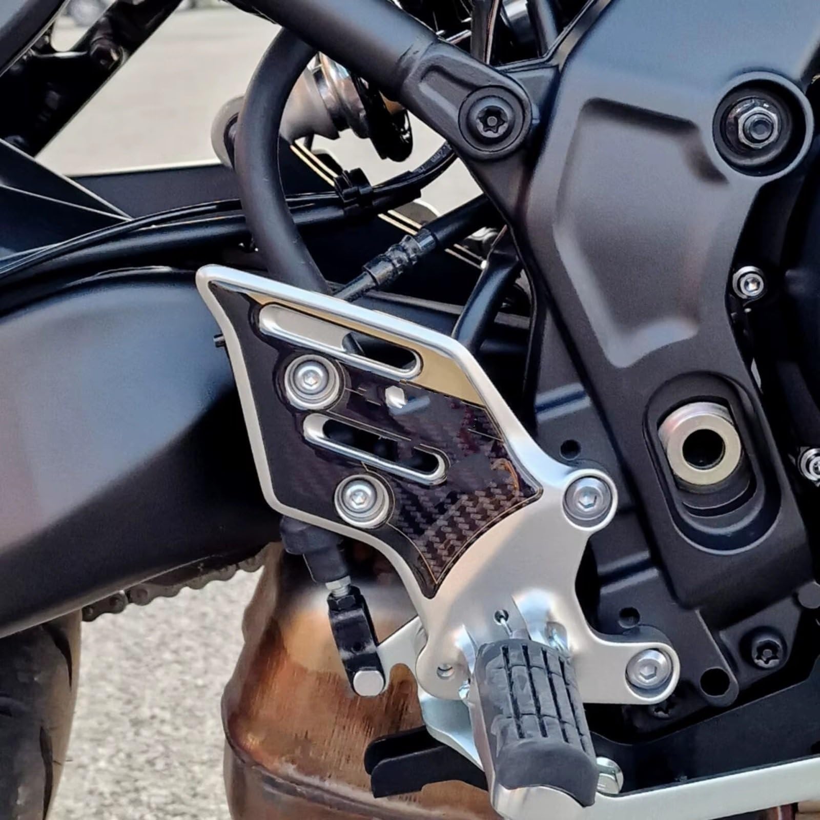 Compatibile Con Yamaha Per Tracer Per 9GT 2021-2025 Matte 3D Gel Moto Poggiapiedi Protector Kit Adesivo Impermeabile Parti Durevoli Antiscivolo Serbatoio(C)