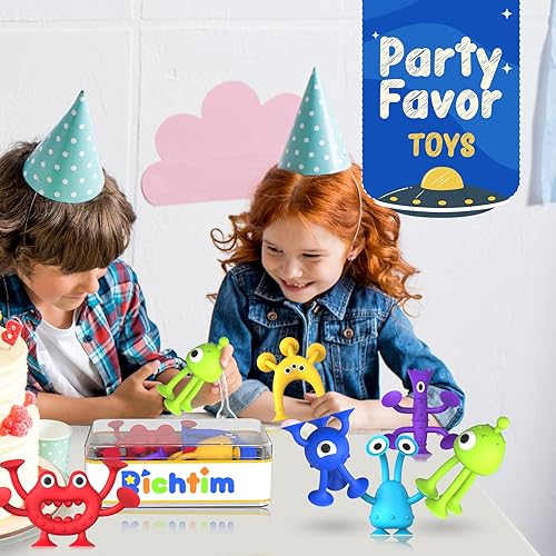 Miniatura 6 de Juguetes de succión Juguetes de baño para bebés 24 piezas de juguetes sensoriales de succión para niños, juguetes de baño sin agujeros, grandes