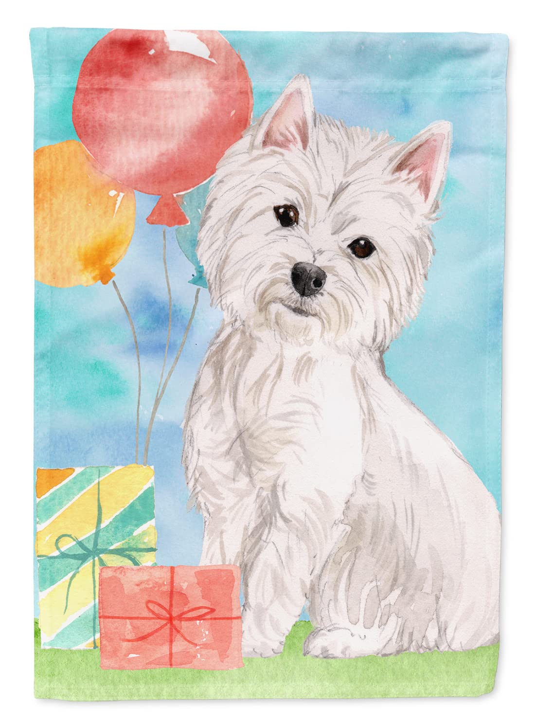 Drapeau de jardin Westie imprimé en haute qualité pour extérieur multicolore