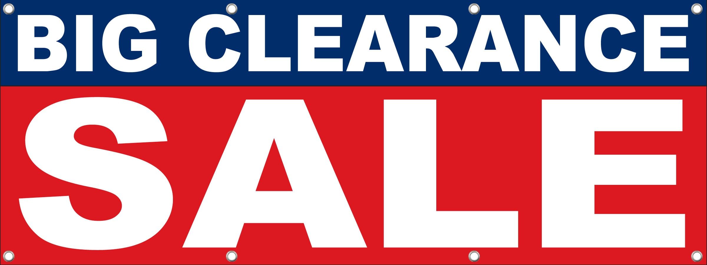 Big Clearance Banner Sign Big Sale Retail Store Sign Banners Big Sale Clearance (36 x 96 inches (3 x 8 Feet))