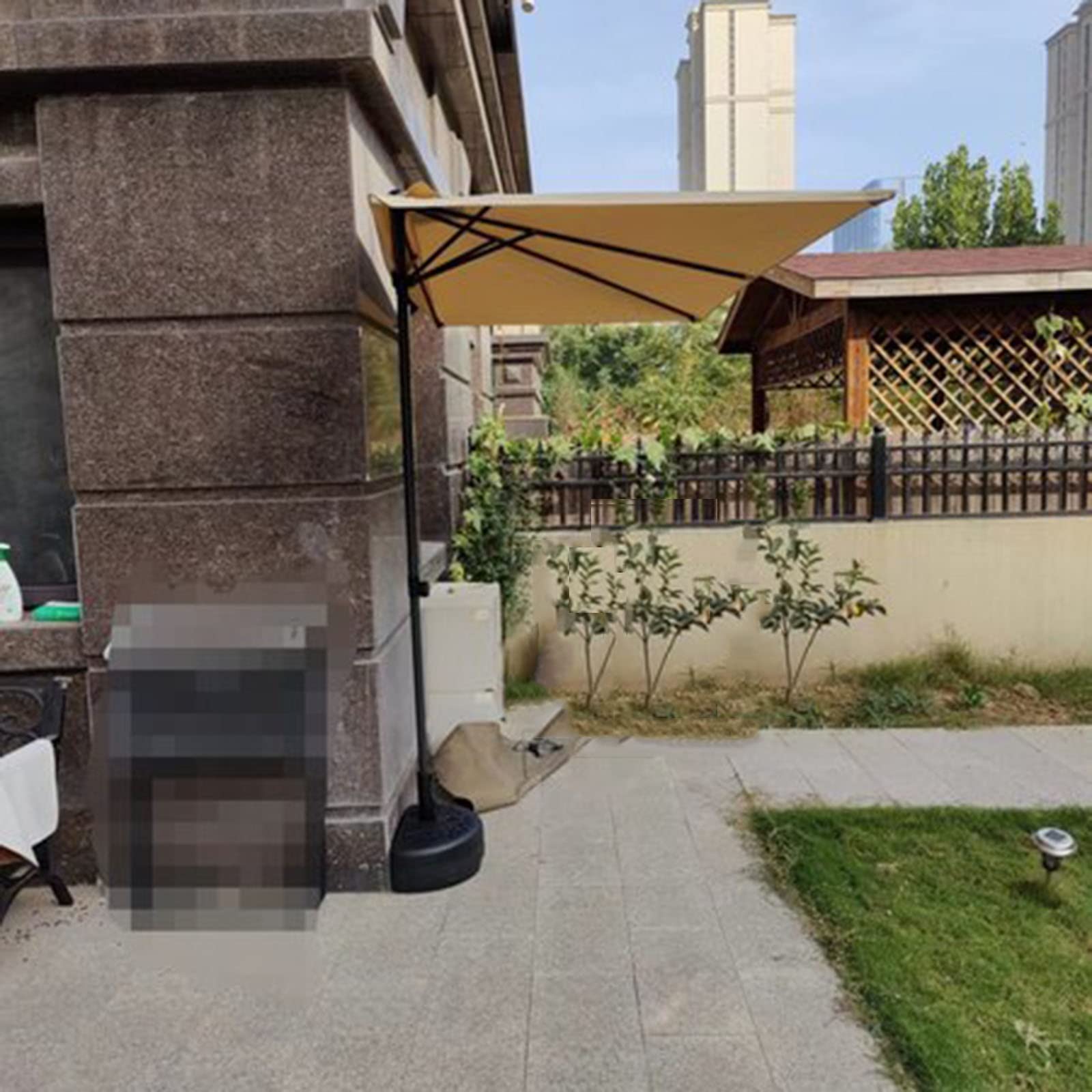 Parasol ogrodowy, regulowana wysokość 170-255 cm, nowoczesny design, zielony, idealny na balkon, taras i ściany