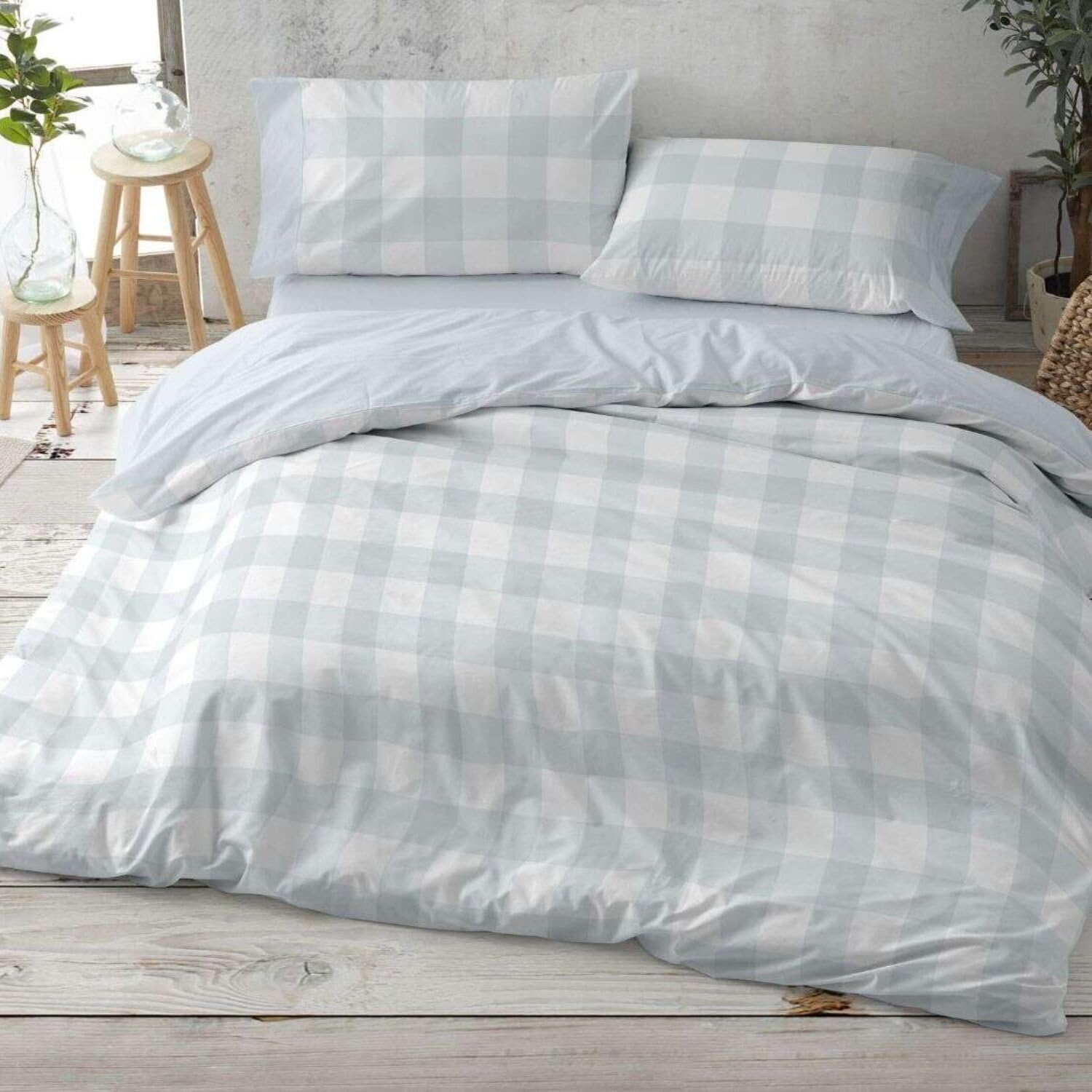Burrito Blanco | Printed Duvet Covers | 105 cm Wide Bed (+ Available Sizes) | Design 543 | Colour Blue (105 x 190/200 cm)