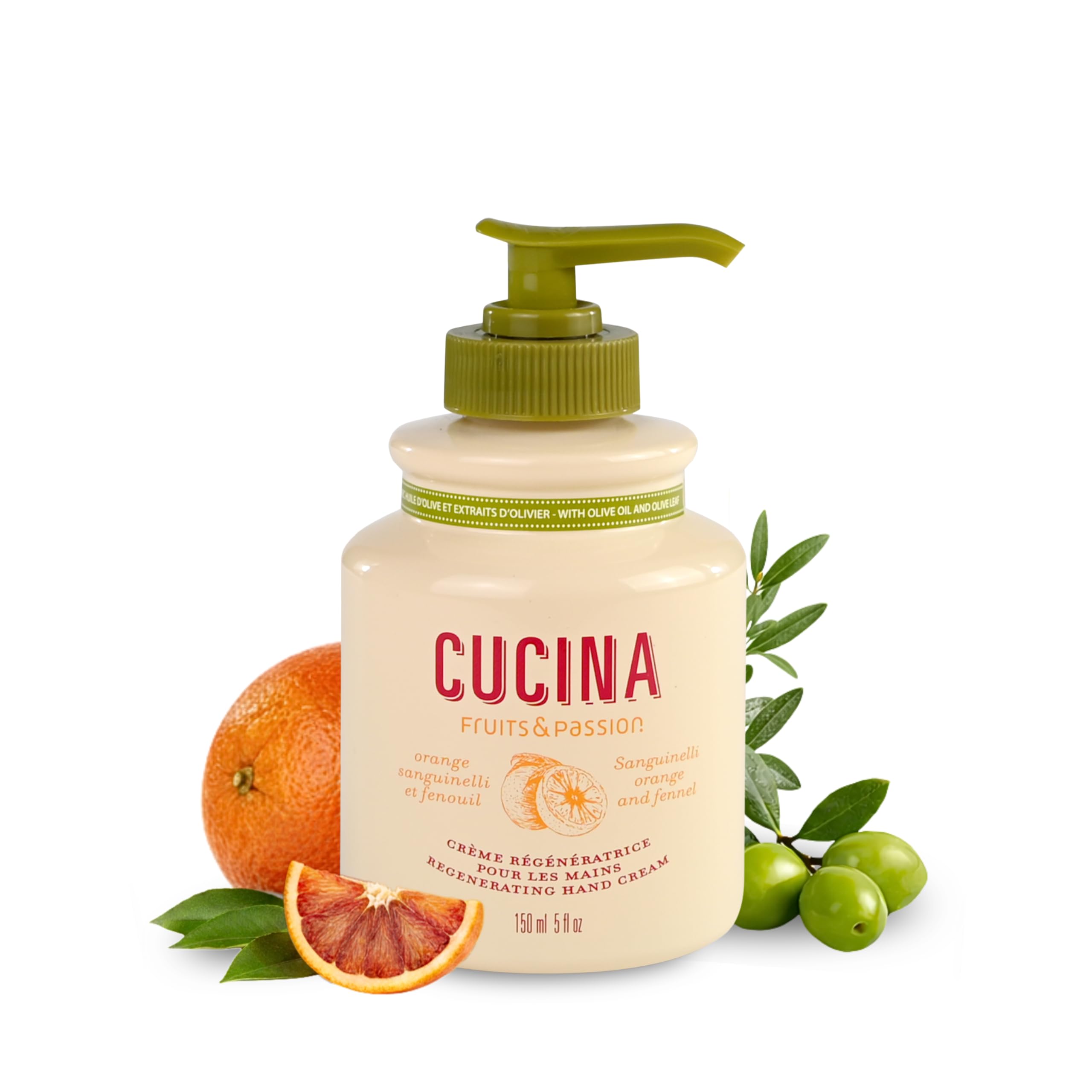 Cucina Regenerating Hand Cream - Sanguinelli Orange and Fennel - 5 fl oz