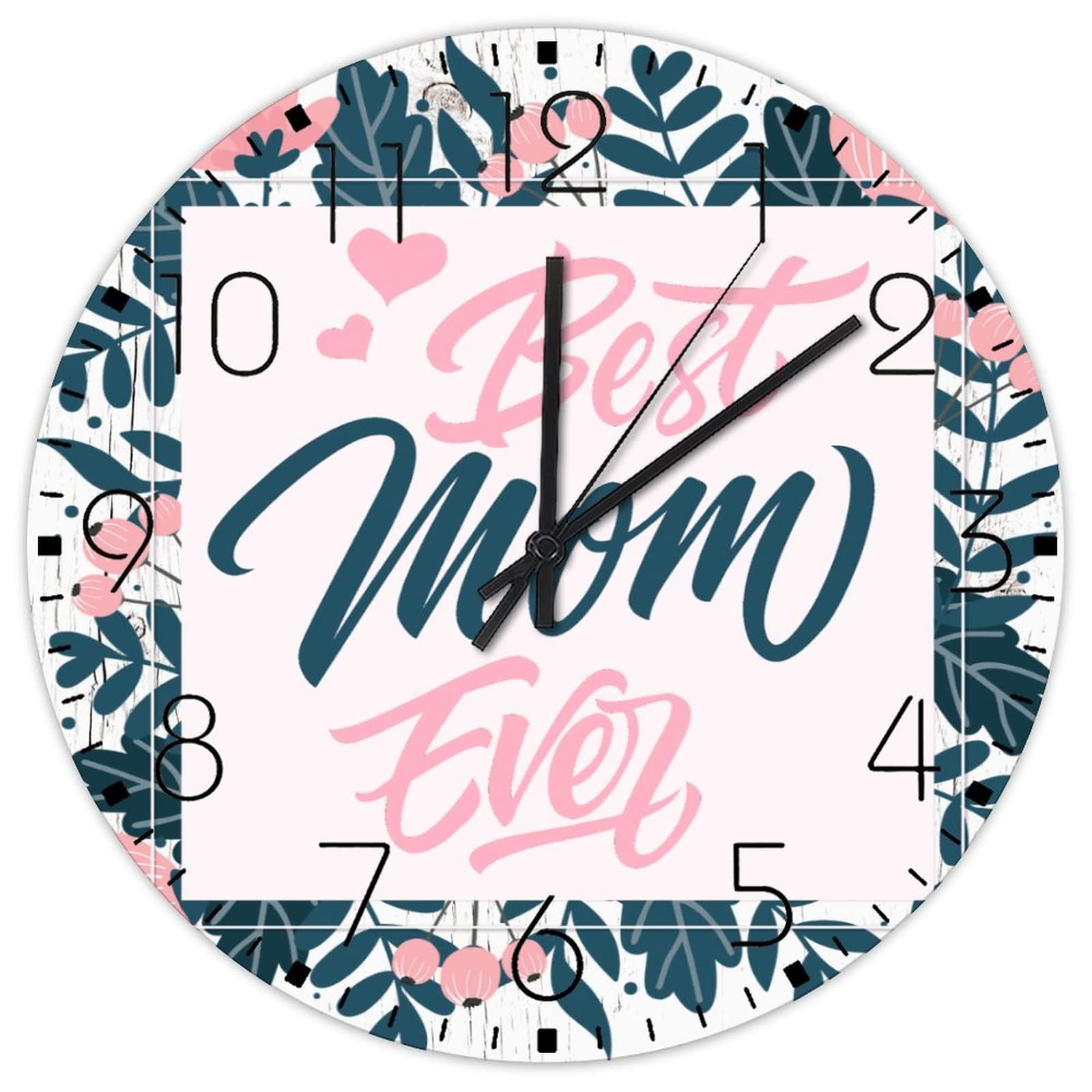 Horloge murale en bois de 30,5 cm ideale pour l'ecole et le salon