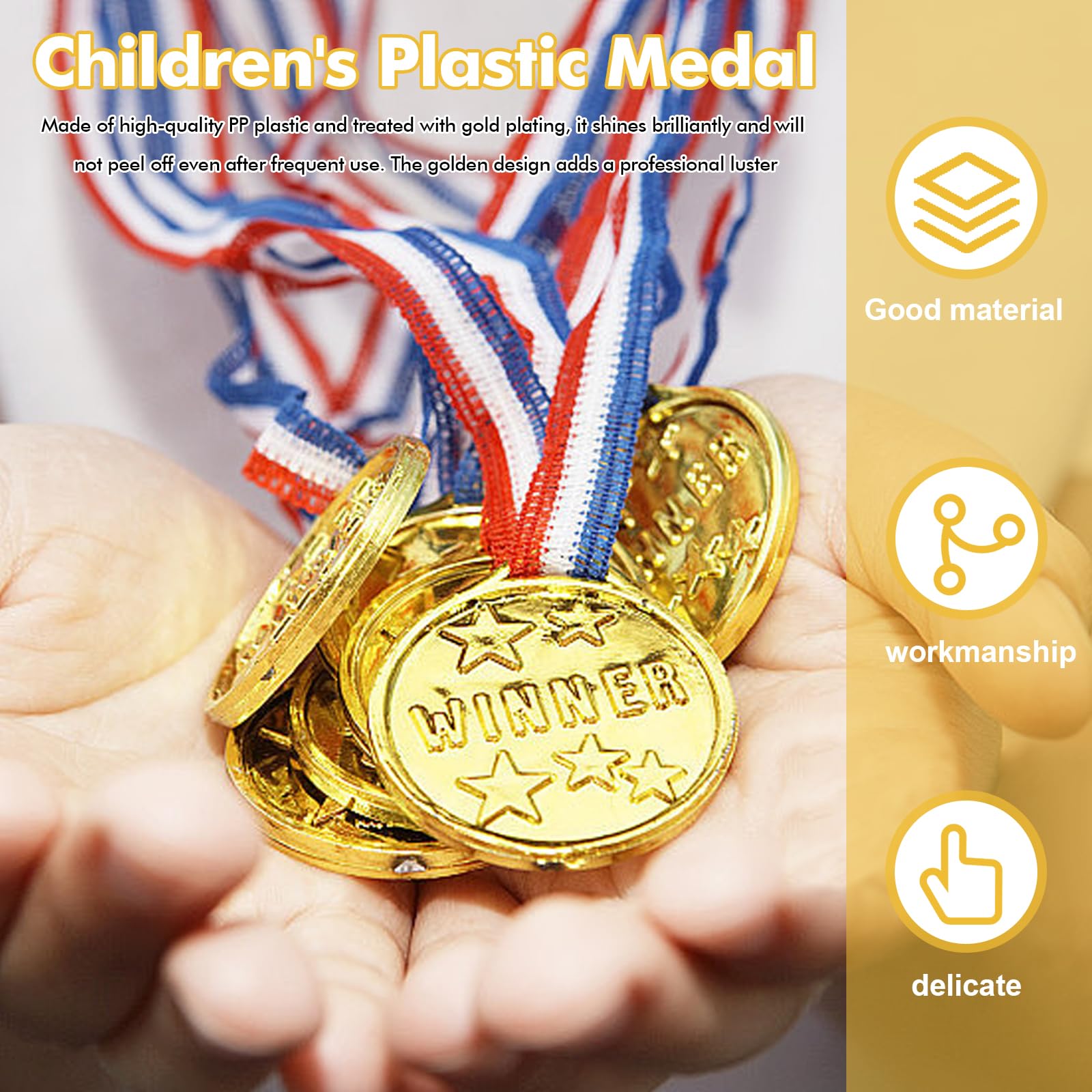 100 medaglie sportive: medaglie vincenti, set di medaglie per bambini, medaglie d'oro per bambini, super medaglie, feste di compleanno per bambini, regalo per sport, feste, premi