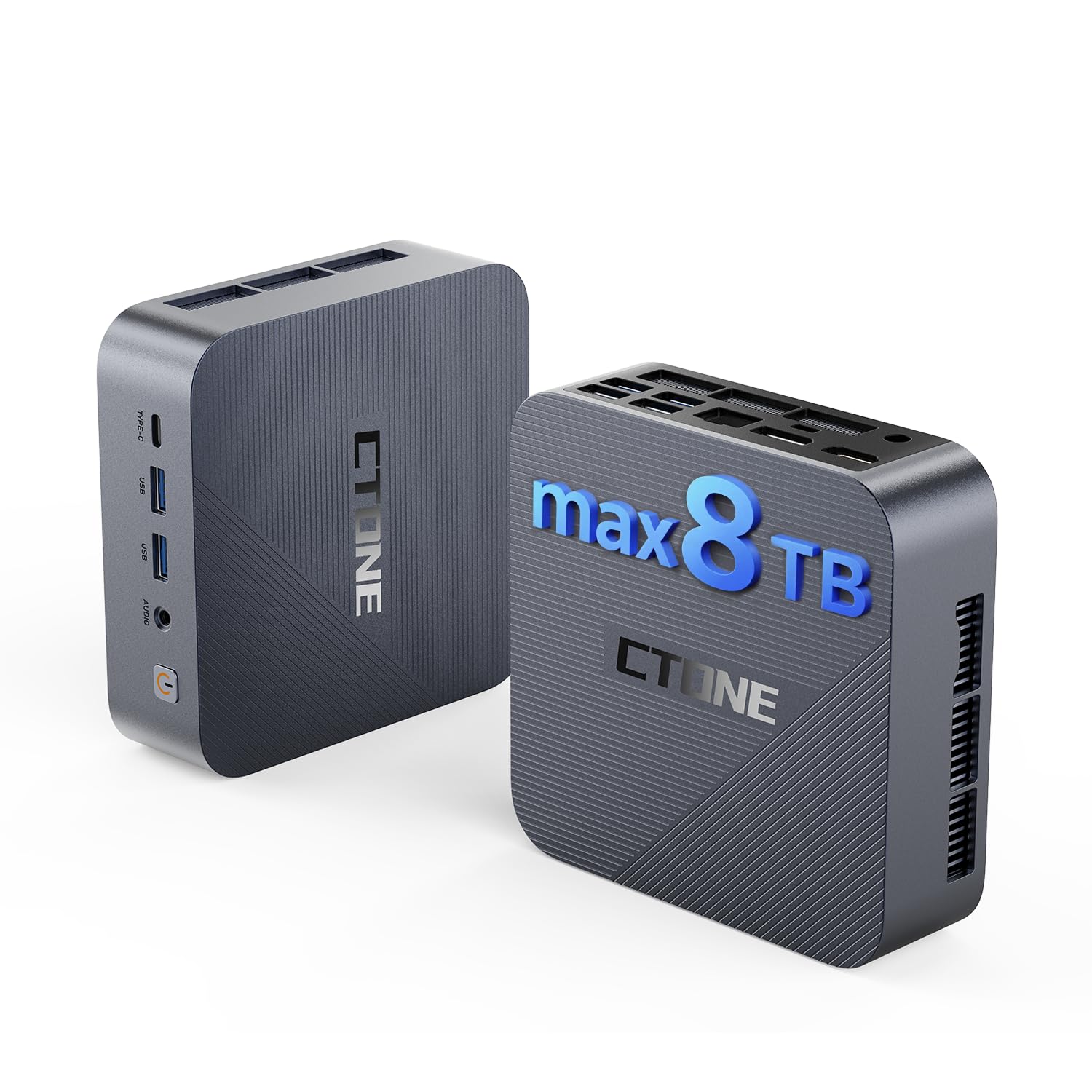 CTONE Mini PC Büro i5-12450H, 24GB RAM, 1TB SSD, Wiηdows 11 Pro,WiFi 6 | Bereit für moderne KI-Software – 24 GB LPDDR5 und bis 4,4 GHz für KI-gestützte Office-Aufgaben, Recherche und Multitasking.